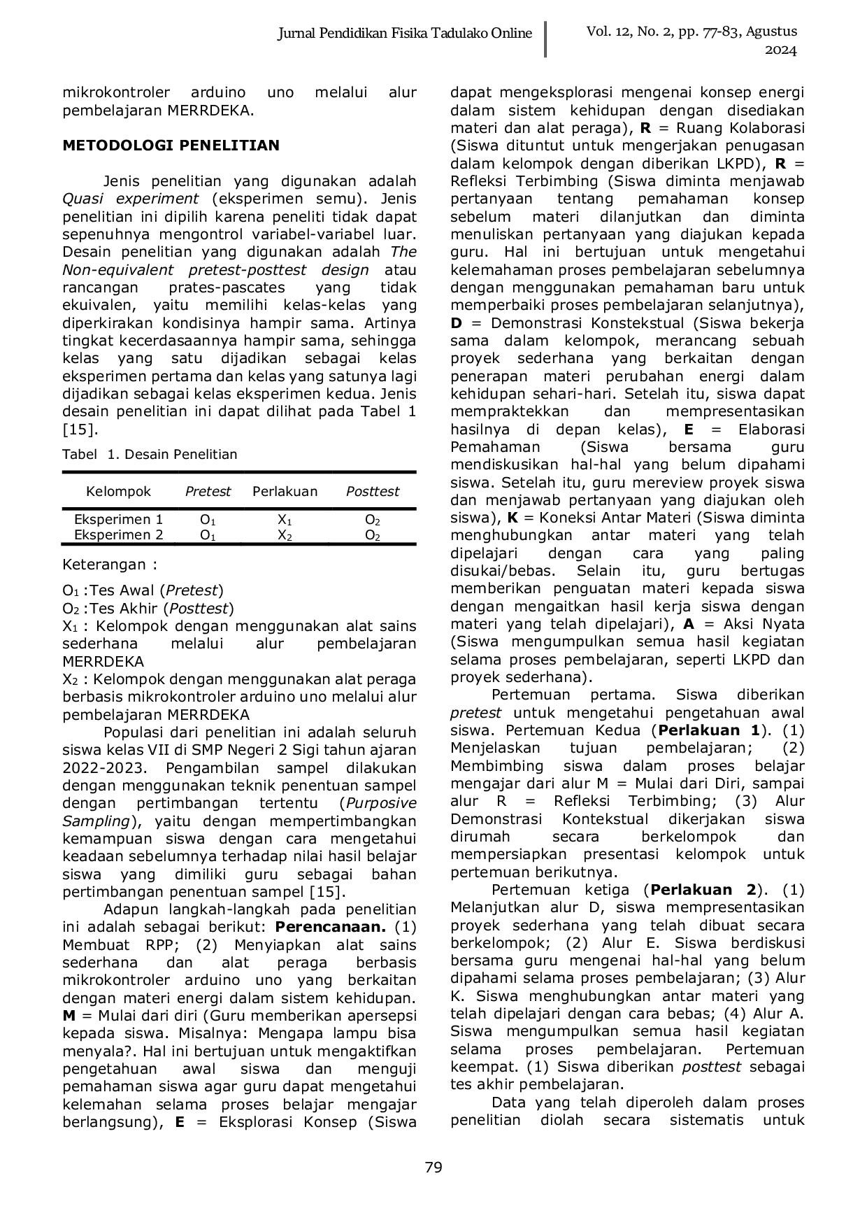 JURIS Perbedaan Hasil Belajar Siswa Antara Menggunakan Alat Sains Sederhana Dengan Alat Peraga Berbasis Mikrokontroler Arduino Uno Melalui Alur Pembelajaran Merdeka