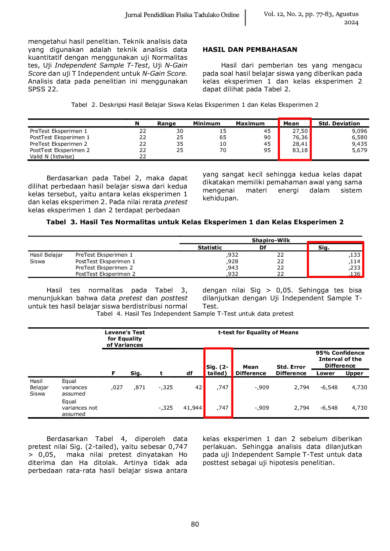 JURIS Perbedaan Hasil Belajar Siswa Antara Menggunakan Alat Sains Sederhana Dengan Alat Peraga Berbasis Mikrokontroler Arduino Uno Melalui Alur Pembelajaran Merdeka