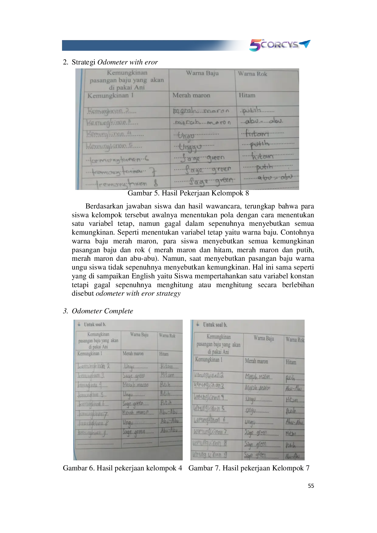 JURIS Identifikasi Enumeration Strategy English Siswa Hasil Implementasi Student Worksheet Berbasis Penalaran Kombinatorik Di Sekolah Dasar