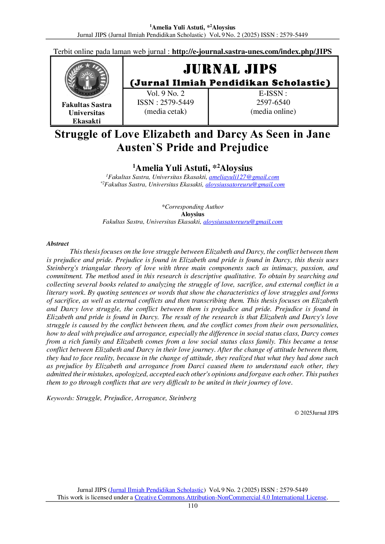 JURIS Struggle of Love Elizabeth and Darcy As Seen in Jane Austen S Pride and Prejudice