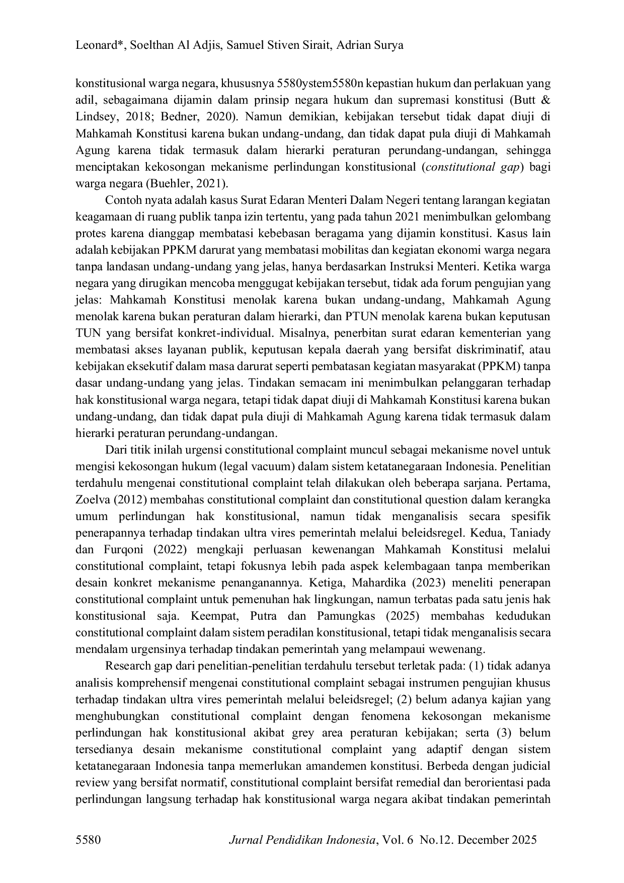 JURIS Urgensi Constitutional Complaint dalam Sistem Ketatanegaraan Indonesia Sebagai Mekanisme Perlindungan Hak Konstitusional Terhadap Tindakan Pemerintah yang Melampaui Wewenang