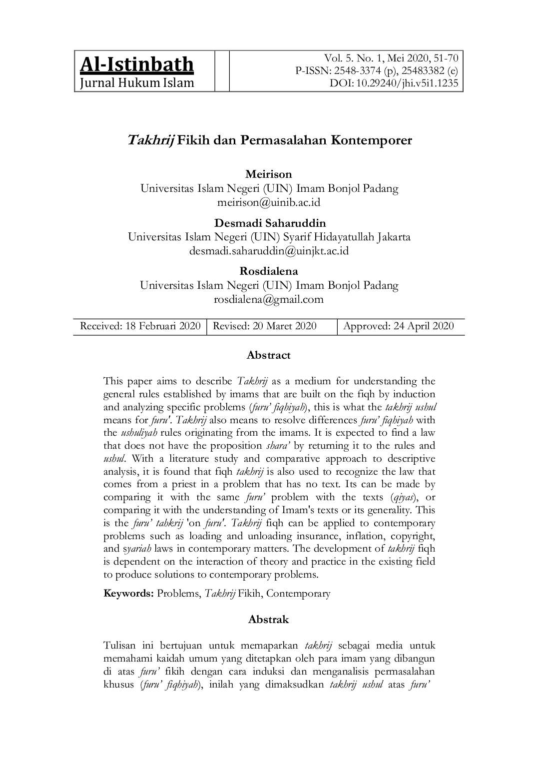 JURIS Takhrij Fikih dan Permasalahan Kontemporer