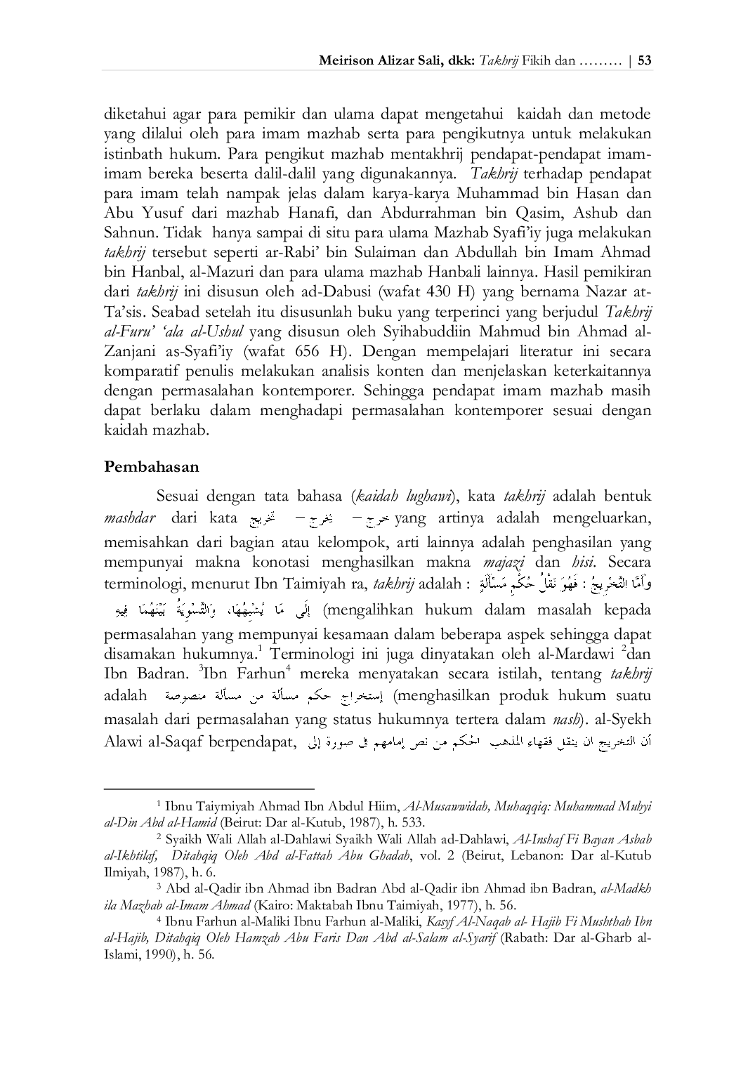 JURIS Takhrij Fikih dan Permasalahan Kontemporer