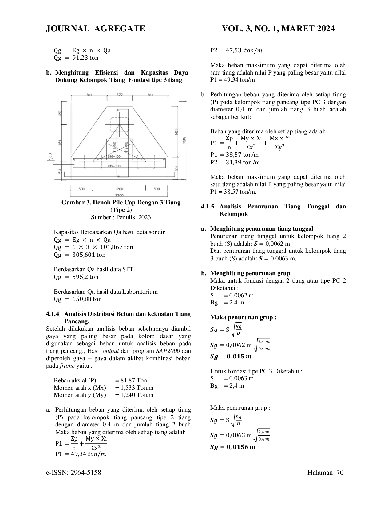 JURIS Tinjauan Fondasi Tiang Pancang Pada Bangunan RTMC Polda Maluku