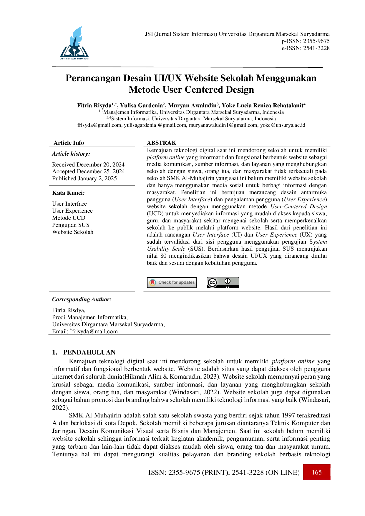 JURIS Perancangan Desain UI UX Website Sekolah Menggunakan Metode User Centered Design