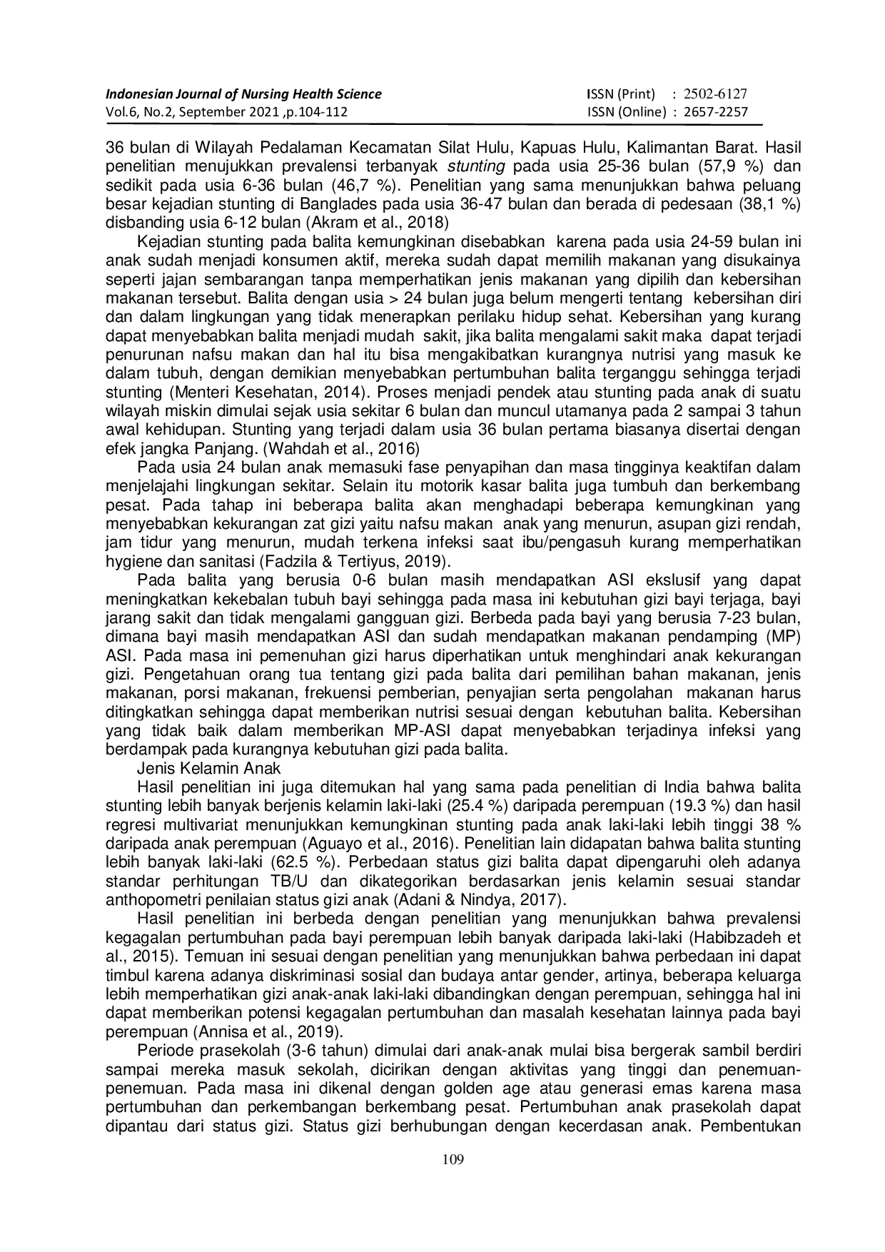 JURIS Analisis Faktor yang Berhubungan dengan Stunting pada Usia Todler