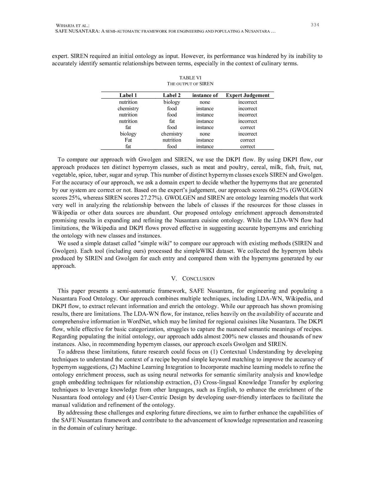 JURIS SAFE NUSANTARA A semi automatic framework for engineering and populating a Nusantara Food Ontology