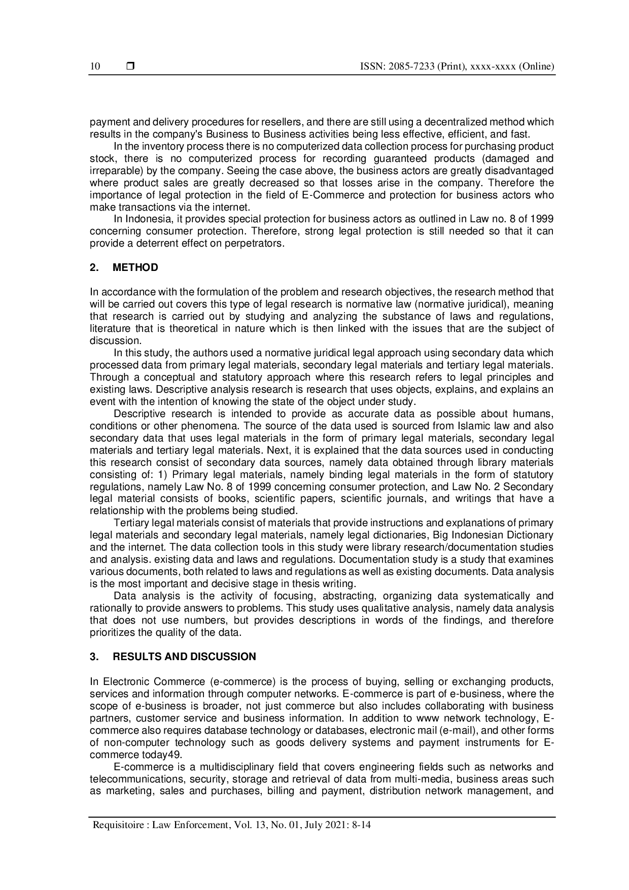 JURIS Legal protection of business doors in the concept of business to business through electronic transactions