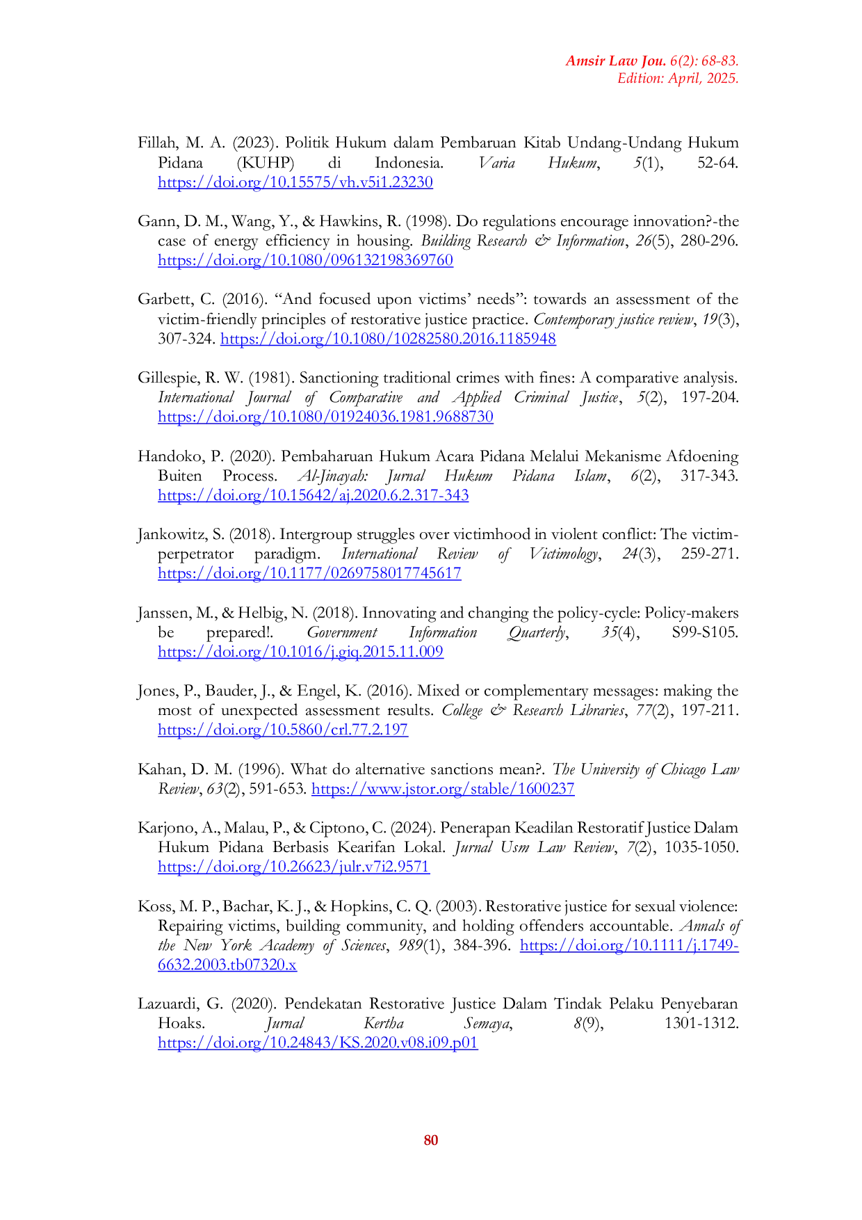 JURIS Progressive Law Perspective Analysis of Restorative Justice in National Criminal Code