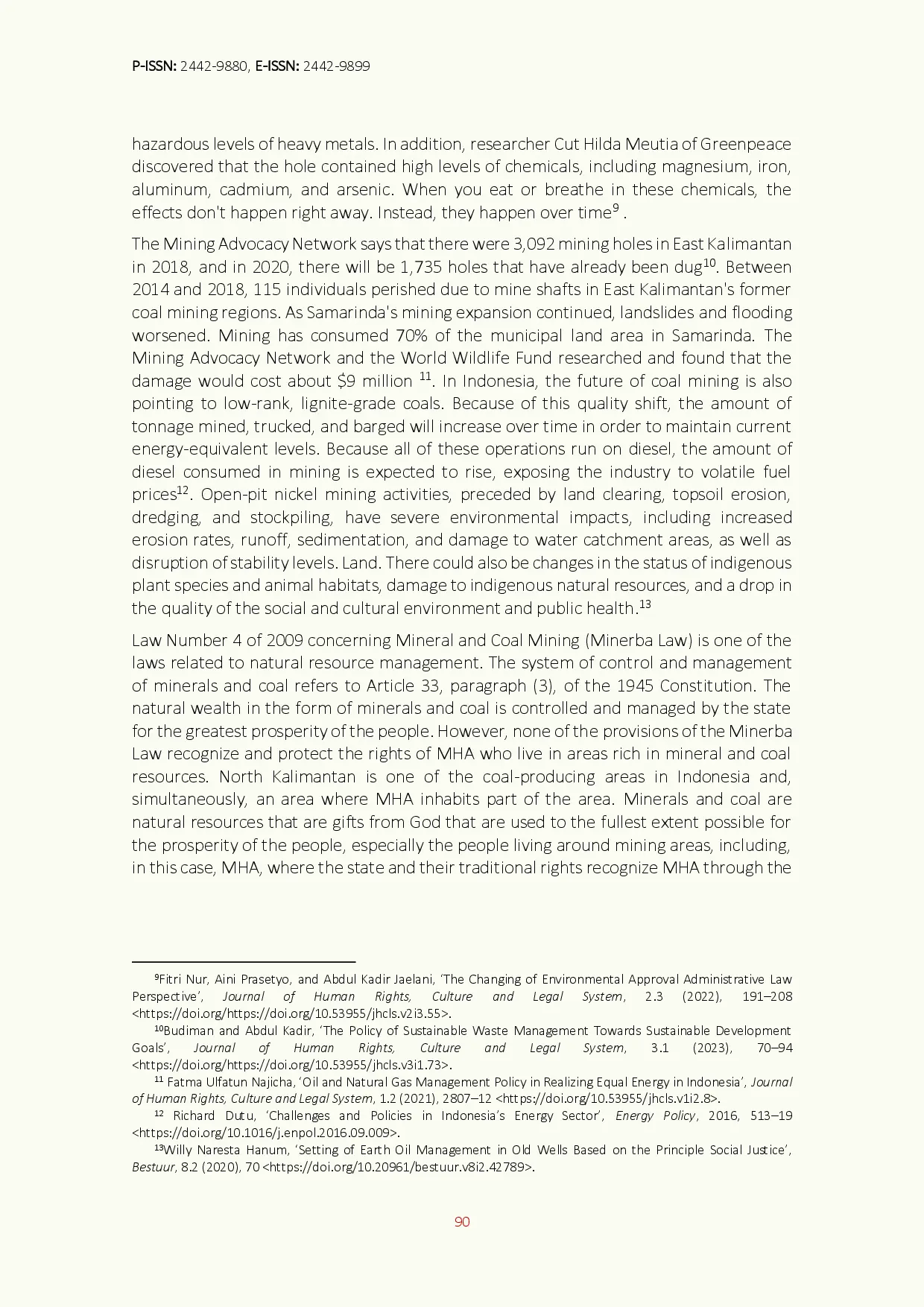 juris The Impact of Indonesia s Mining Industry Regulation on the Protection of Indigenous Peoples