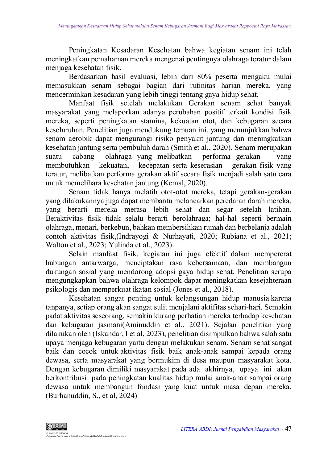 JURIS Meningkatkan Kesadaran Hidup Sehat melalui Senam Kebugaran Jasmani Bagi Masyarakat Rappocini Raya Makassar