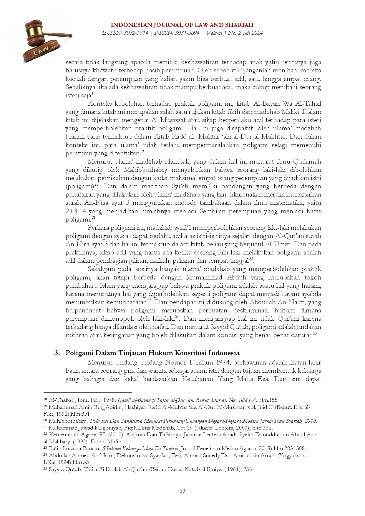 juris Poligami Dalam Tinjauan Fikih Perbandingan Madzhab Dan Konstitusi Di Indonesia