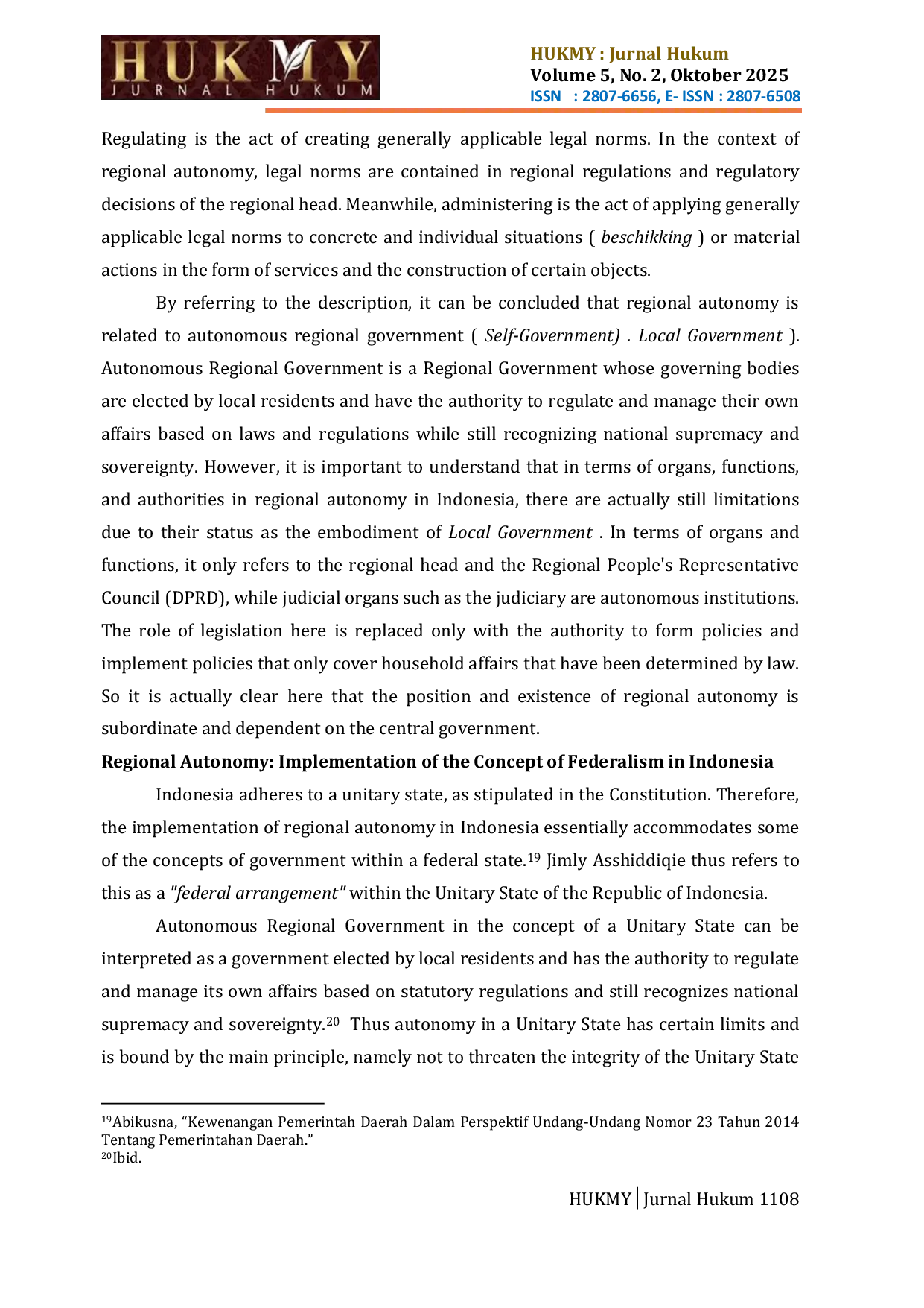 JURIS ANALISIS KONSEP OTONOMI DAERAH BERDASARKAN PERKEMBANGAN KONSTITUSI DI INDONESIA