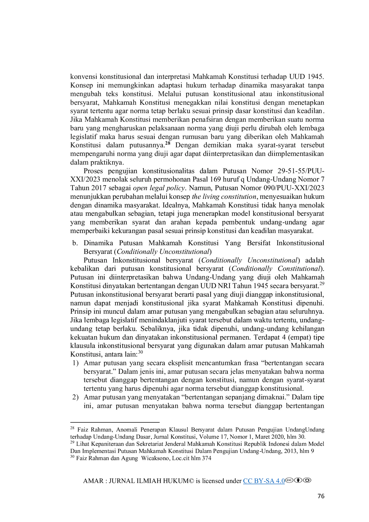 JURIS Analisis Kewenangan Mahkamah Konstitusi sebagai Positive Legislature dalam Putusan Nomor 90 PUU XXI 2023