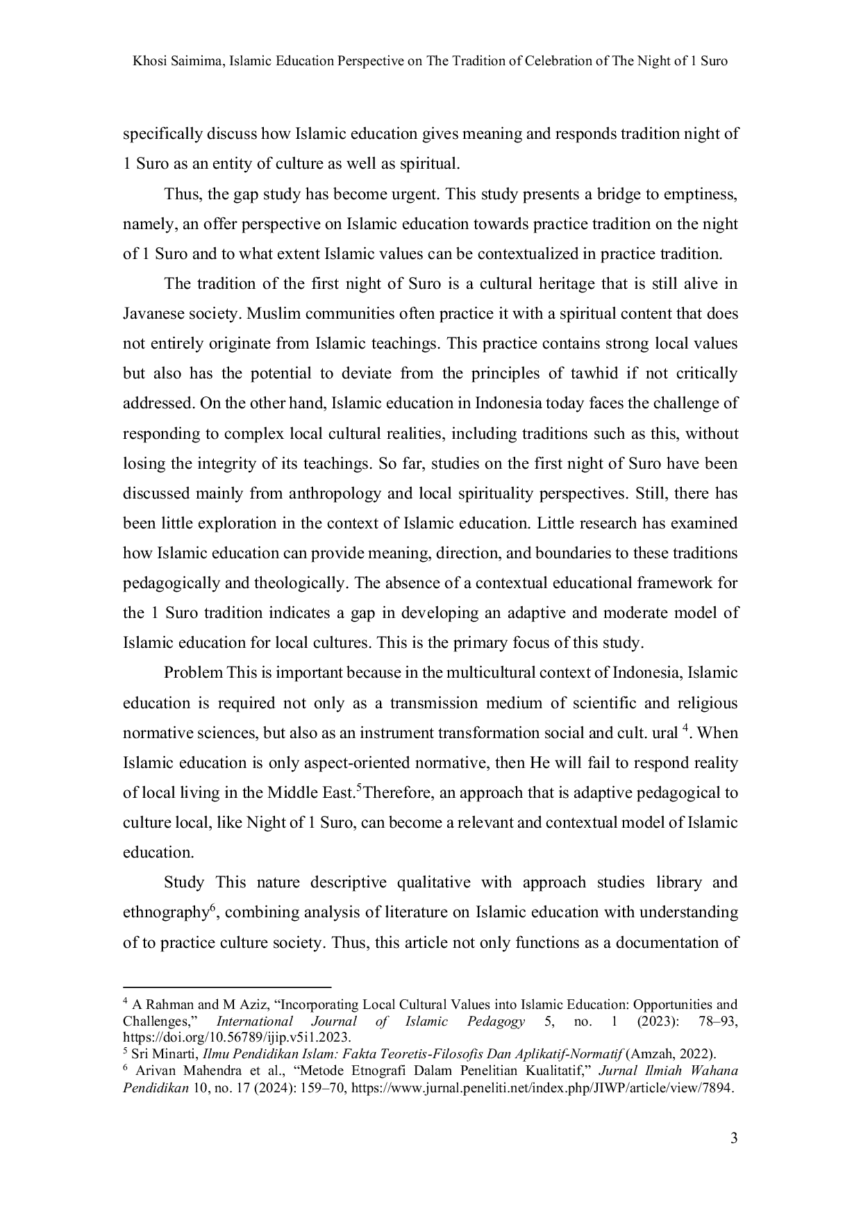 JURIS Islamic Education Perspective on The Tradition of Celebration of The Night of 1 Suro