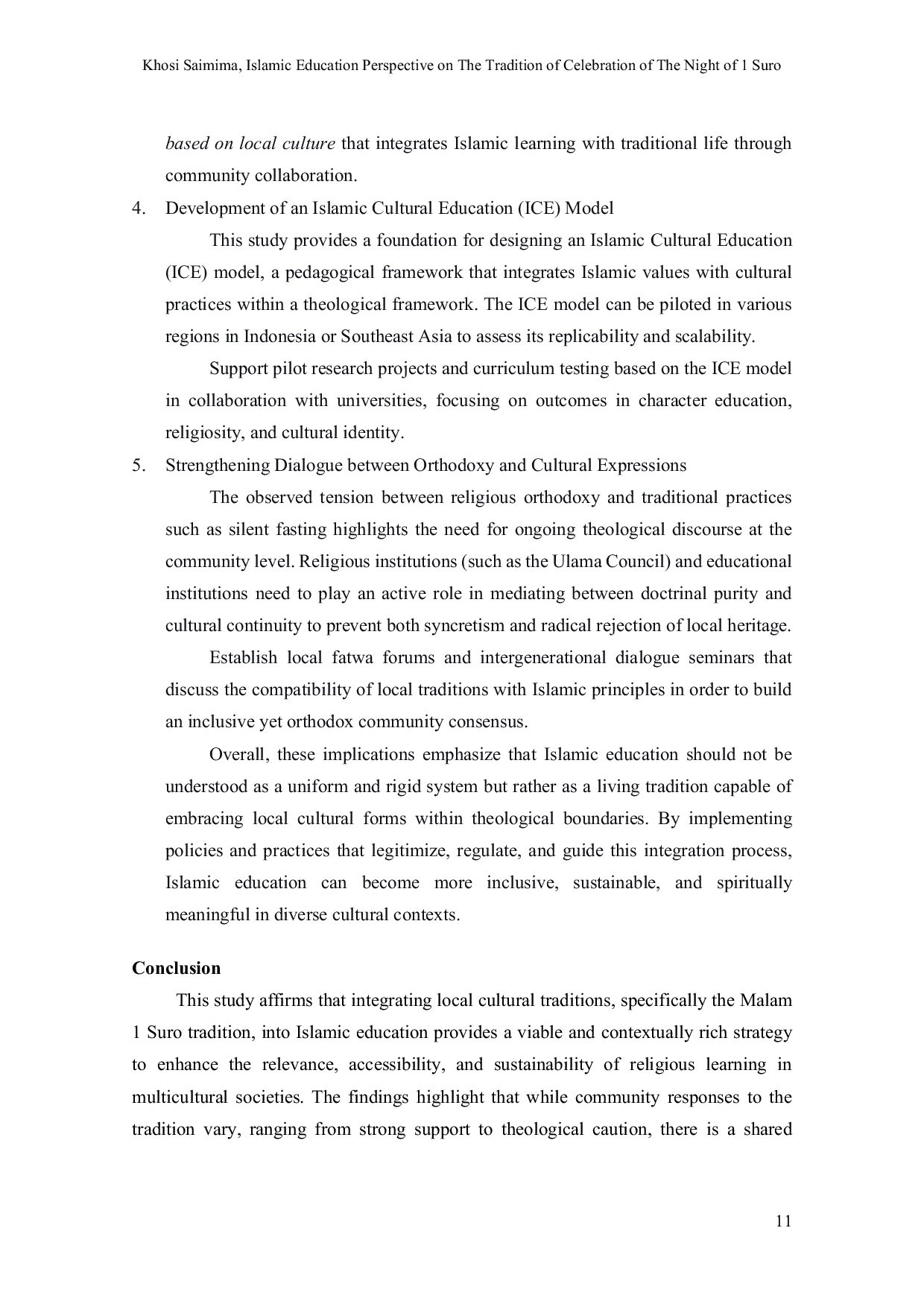 JURIS Islamic Education Perspective on The Tradition of Celebration of The Night of 1 Suro