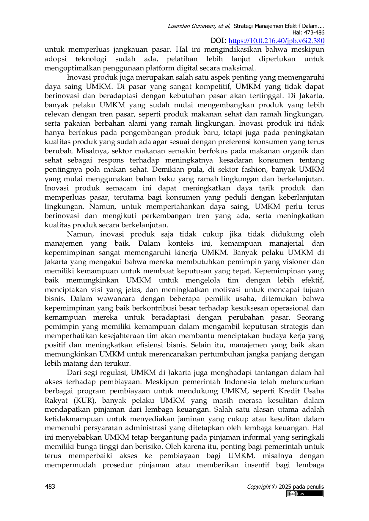 JURIS Strategi Manajemen Efektif dalam Meningkatkan Daya Saing UMKM di Jakarta