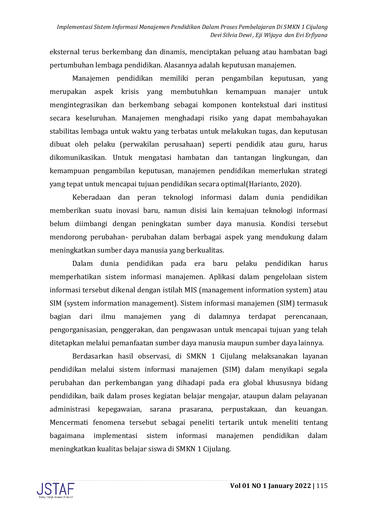 JURIS Implementasi Sistem Informasi Manajemen Pendidikan dalam Proses Pembelajaran di SMKN 1 Cijulang