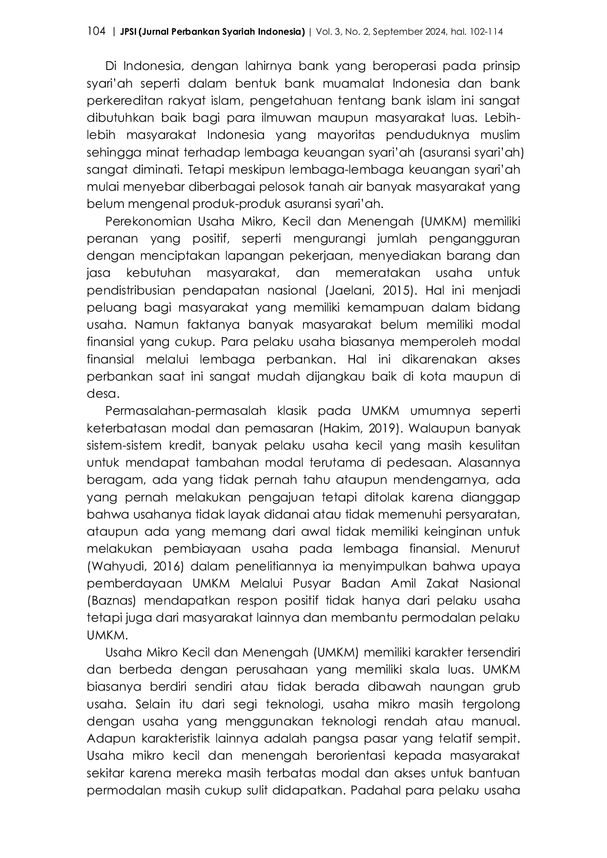 JURIS Peran Pembiayaan Syariah Dalam Pengembangan UMKM Di Indonesia