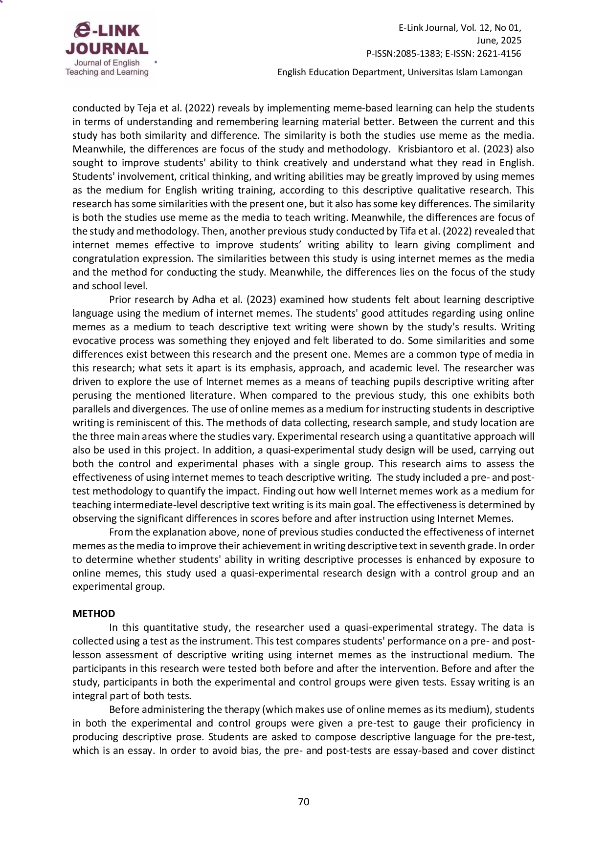 juris The Effectiveness of Internet Memes on Students Writing Achievement