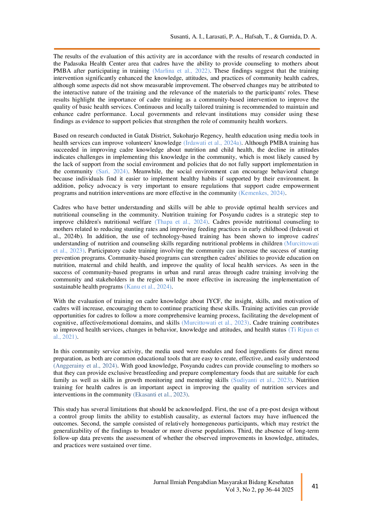 juris Efforts To Prevent Stunting By Enhancing Cadres Knowledge And Attitudes On Infant And Young Child Feeding