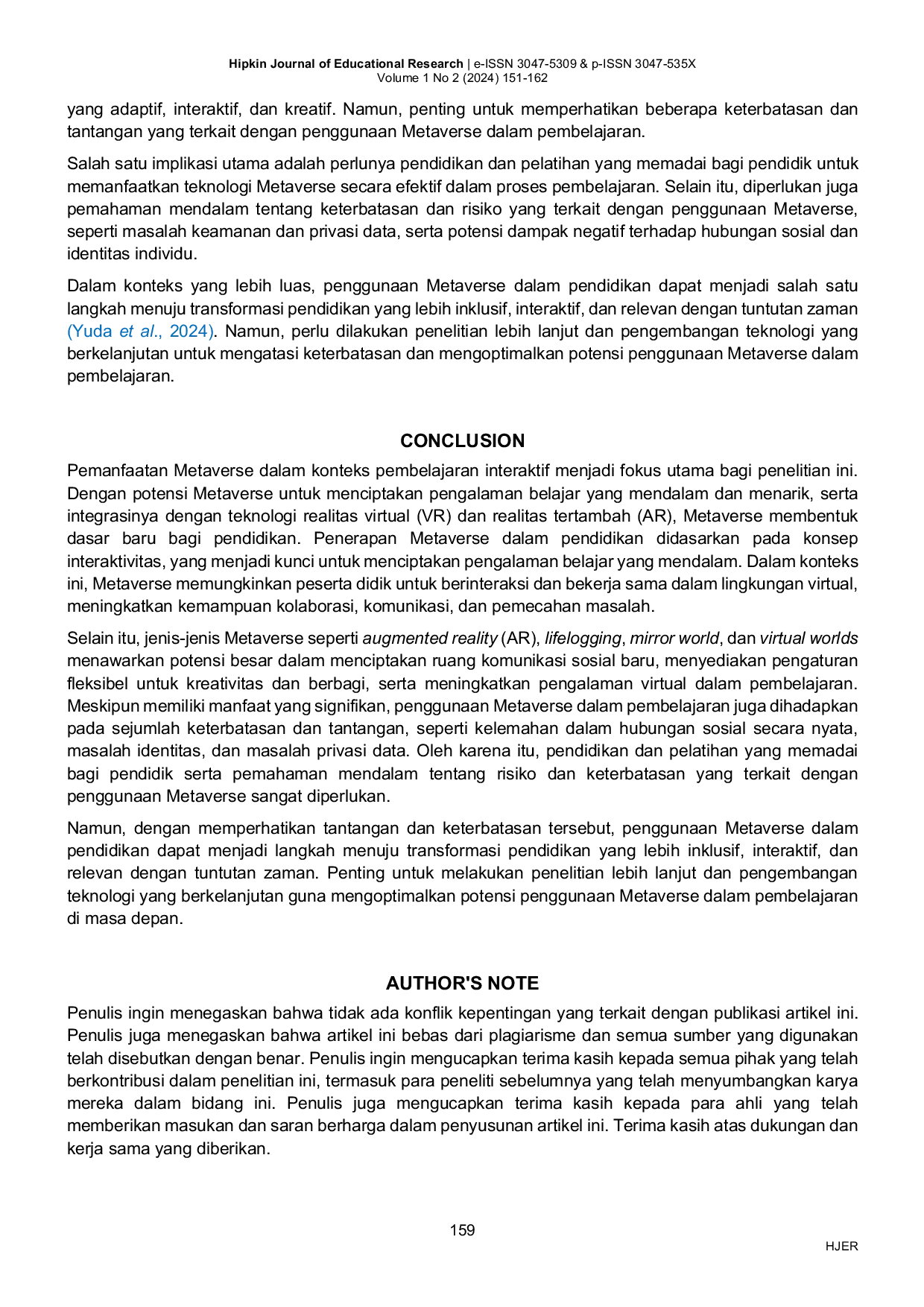 JURIS Utilization of the metaverse in the context of interactive learning