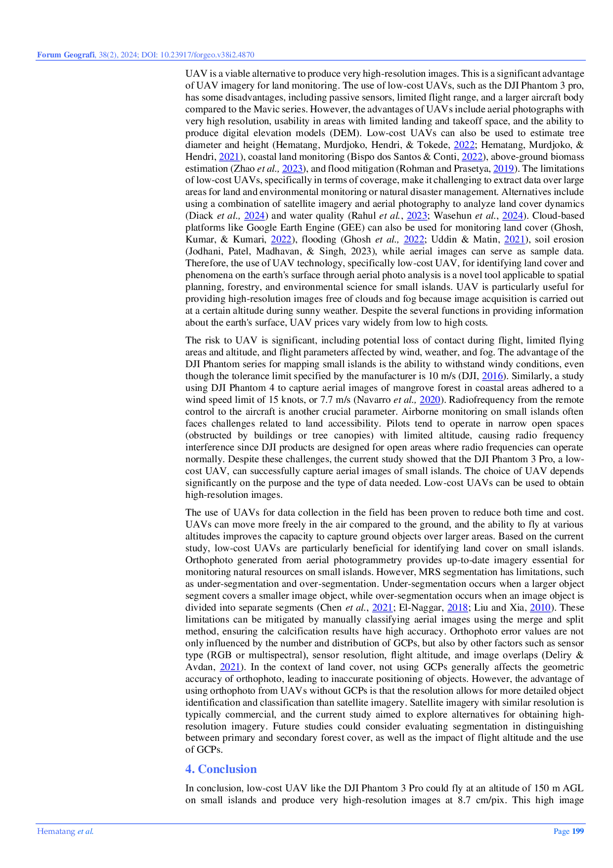 JURIS Grouping Land Cover Using Orthophoto in Small Islands An Application of Low Cost UAV on Mansinam Island