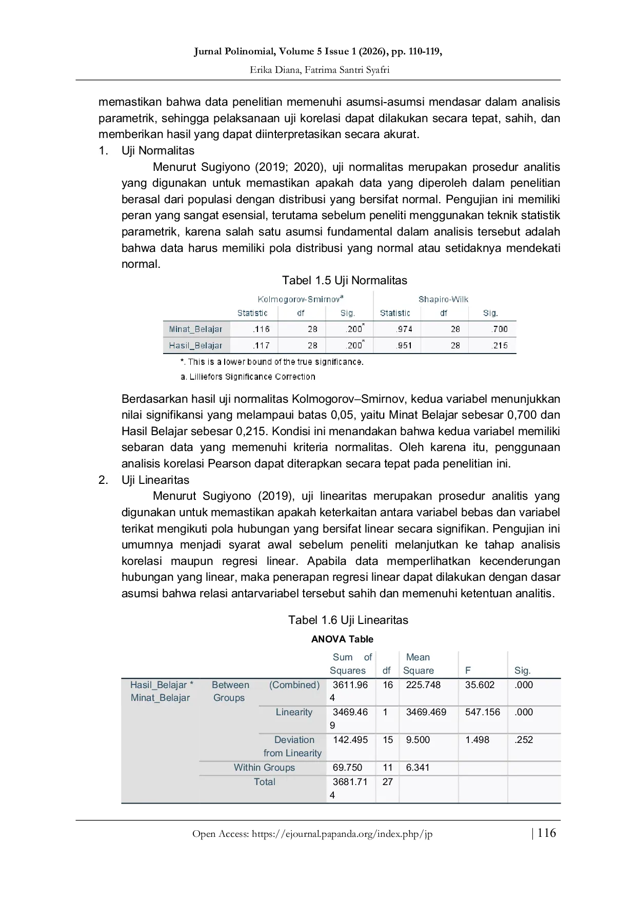 JURIS Hubungan antara Minat Belajar dengan Hasil Belajar Matematika Siswa Kelas VIII pada Materi Perbandingan
