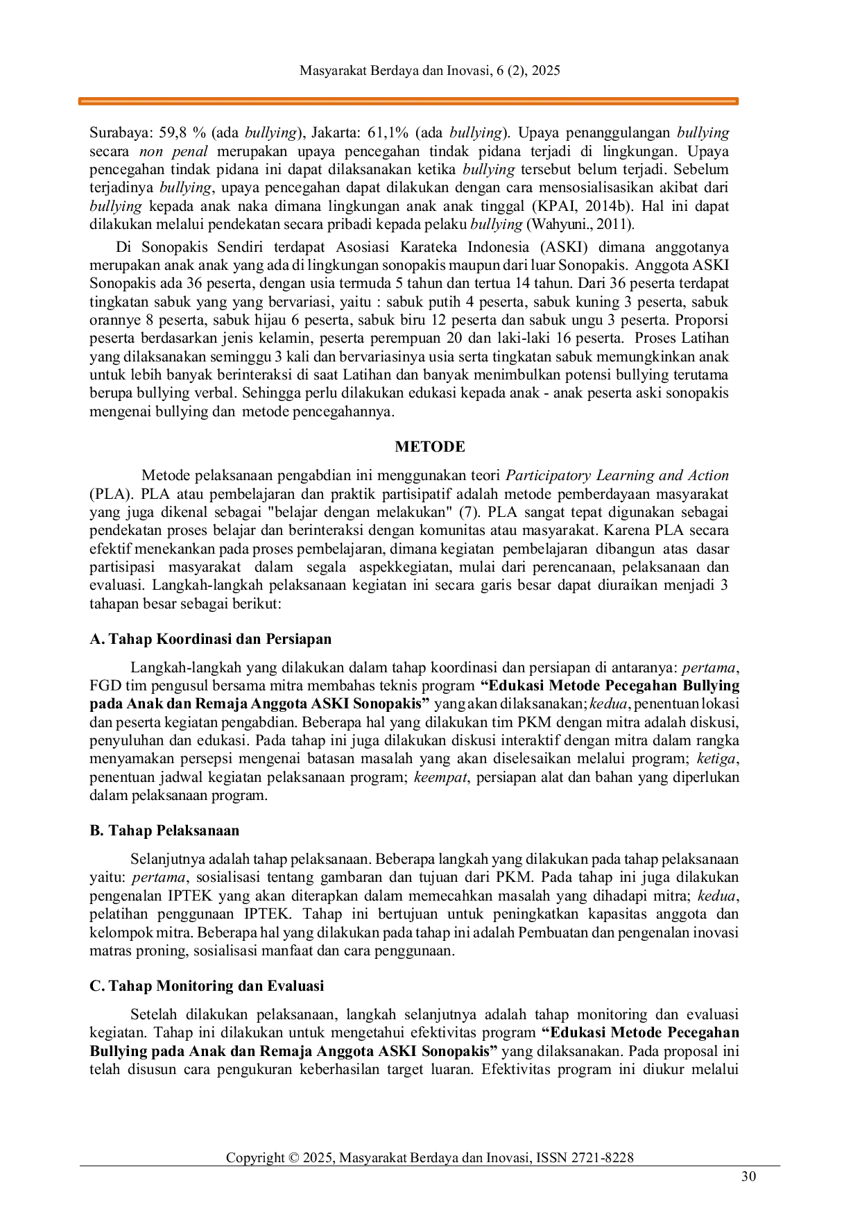 JURIS PKM Edukasi Metode Pecegahan Bullying pada Anak dan Remaja