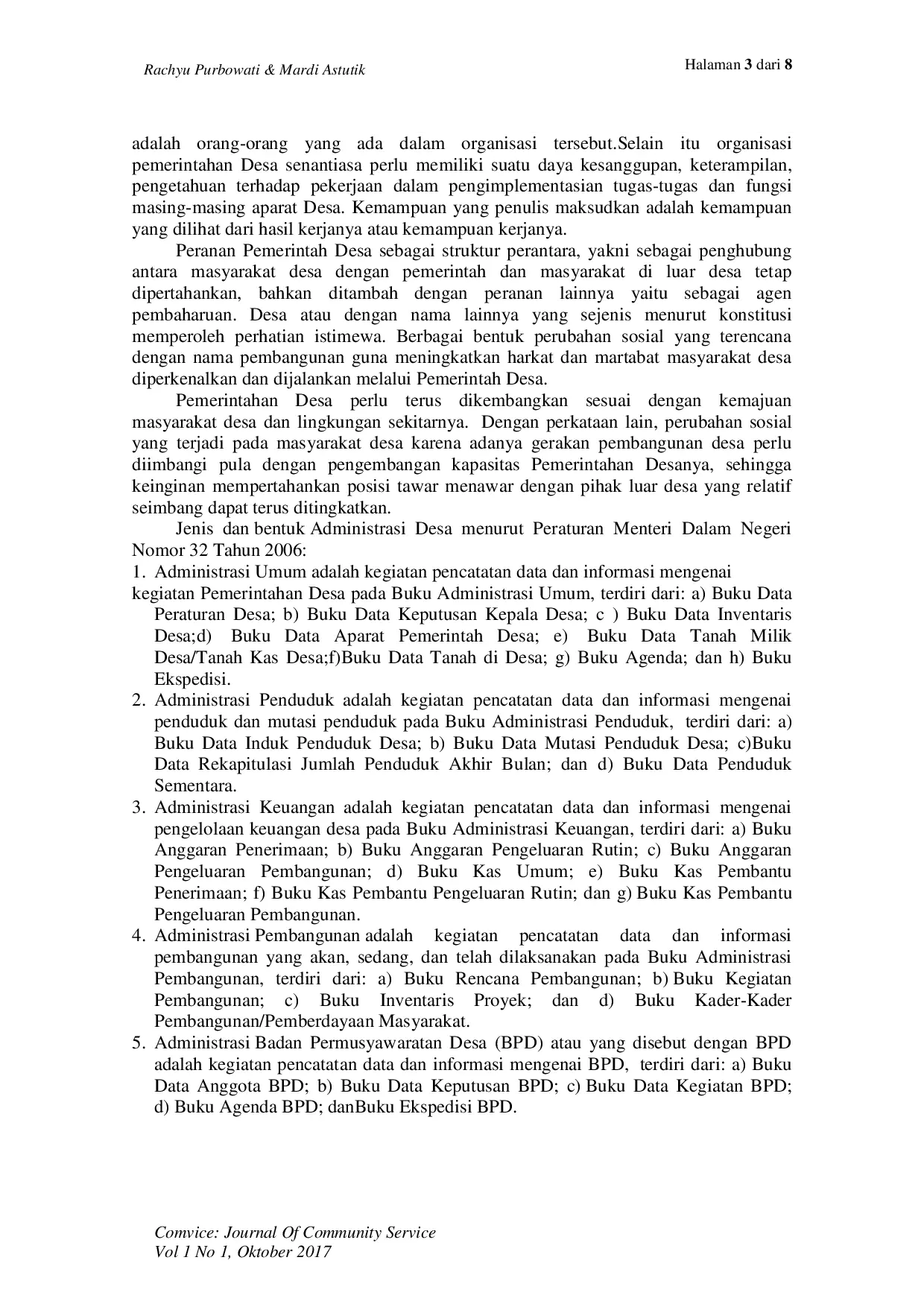 juris Pelatihan Microsoft Office Sebagai Upaya Peningkatan Kemampuan Aparat Desa Dalam Pelaksanaan Tugas Administrasi Pemerintahan Desa