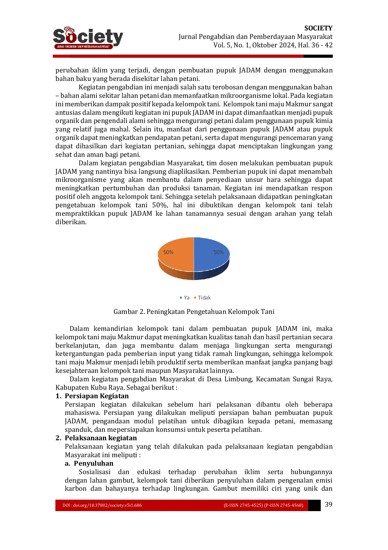 JURIS Pengaplikasian Pupuk Cair JADAM Di Lahan Pertanian Gambut Sebagai Salah Satu Upaya Mitigasi Perubahan Iklim