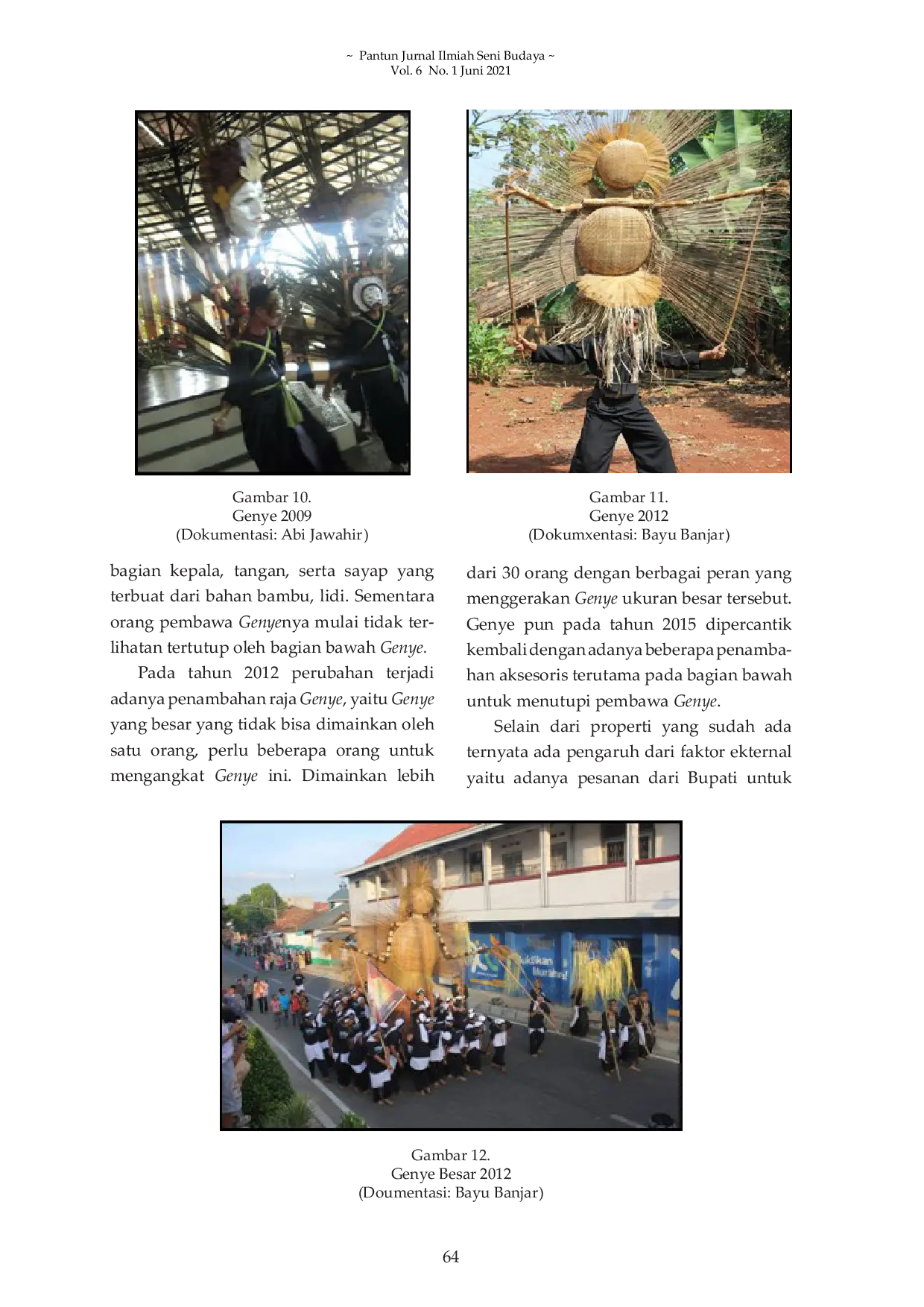 JURIS Transformasi Kesenian Genye Kabupaten Purwakarta