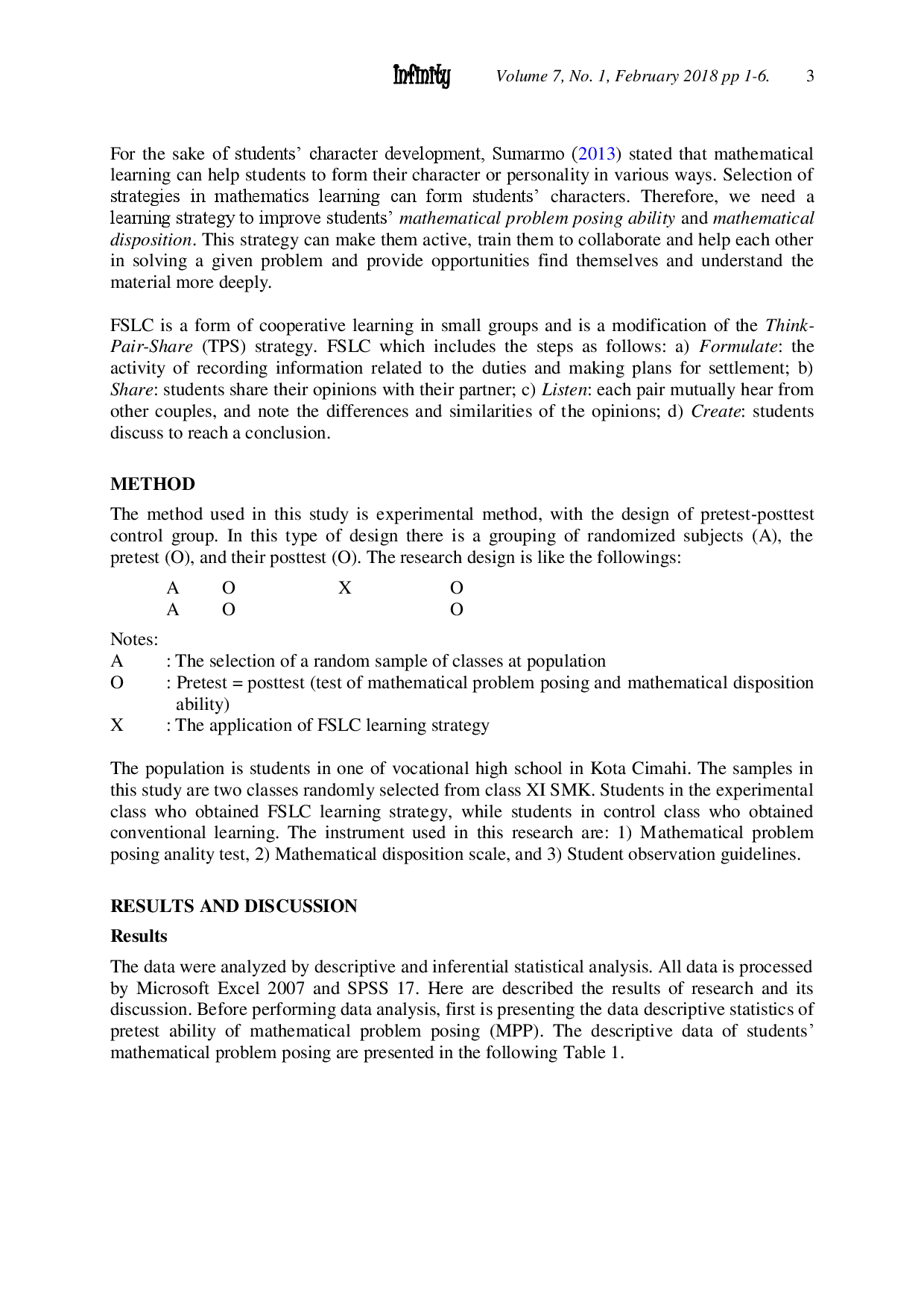 juris The Strategy Of Formulate Share Listen Create To Improve Vocational High School Students Mathematical Problem Posing Ability And Mathematical Disposition On Probability Concept