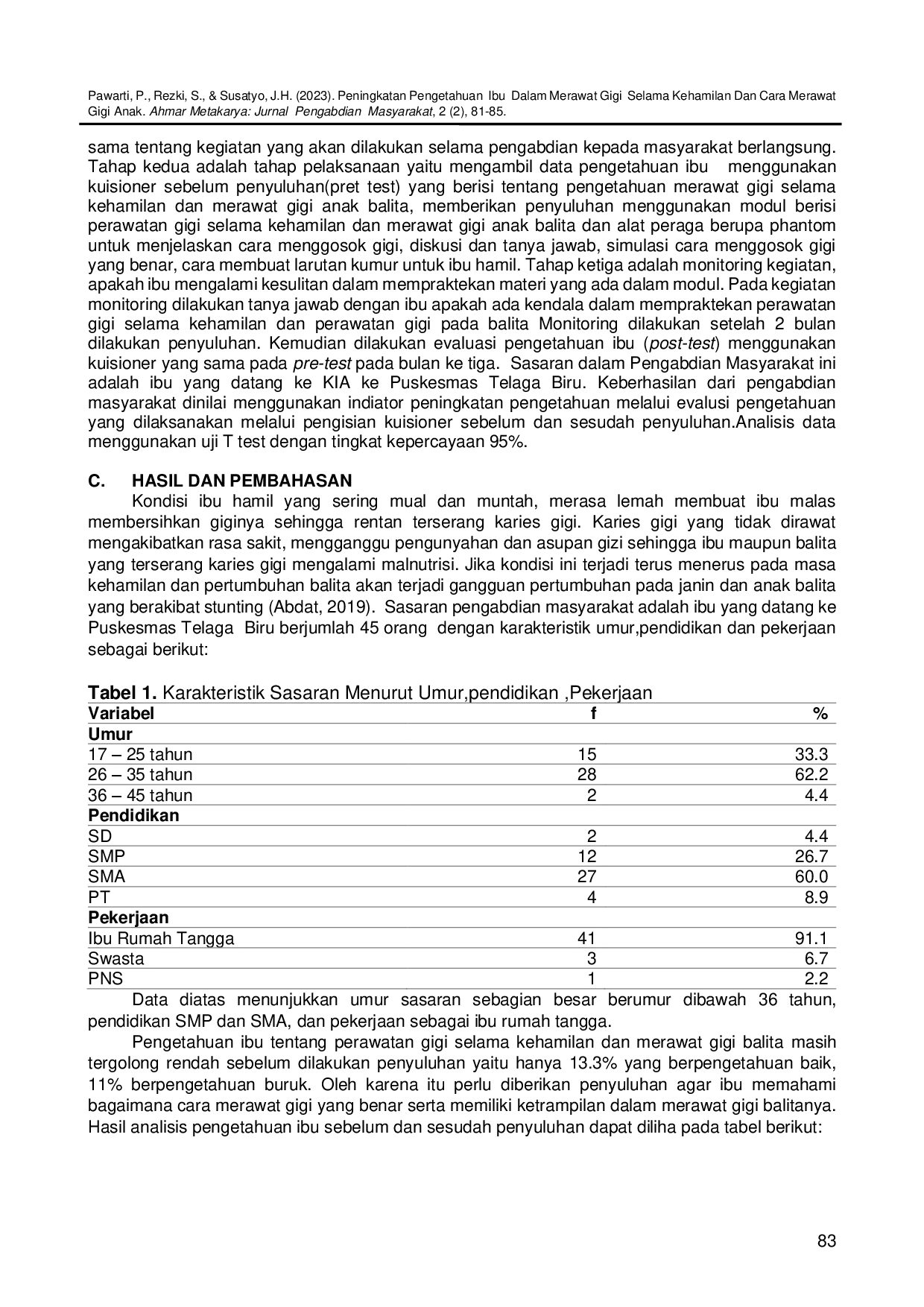 juris Peningkatan Pengetahuan Ibu Dalam Merawat Gigi Selama Kehamilan Dan Cara Merawat Gigi Anak