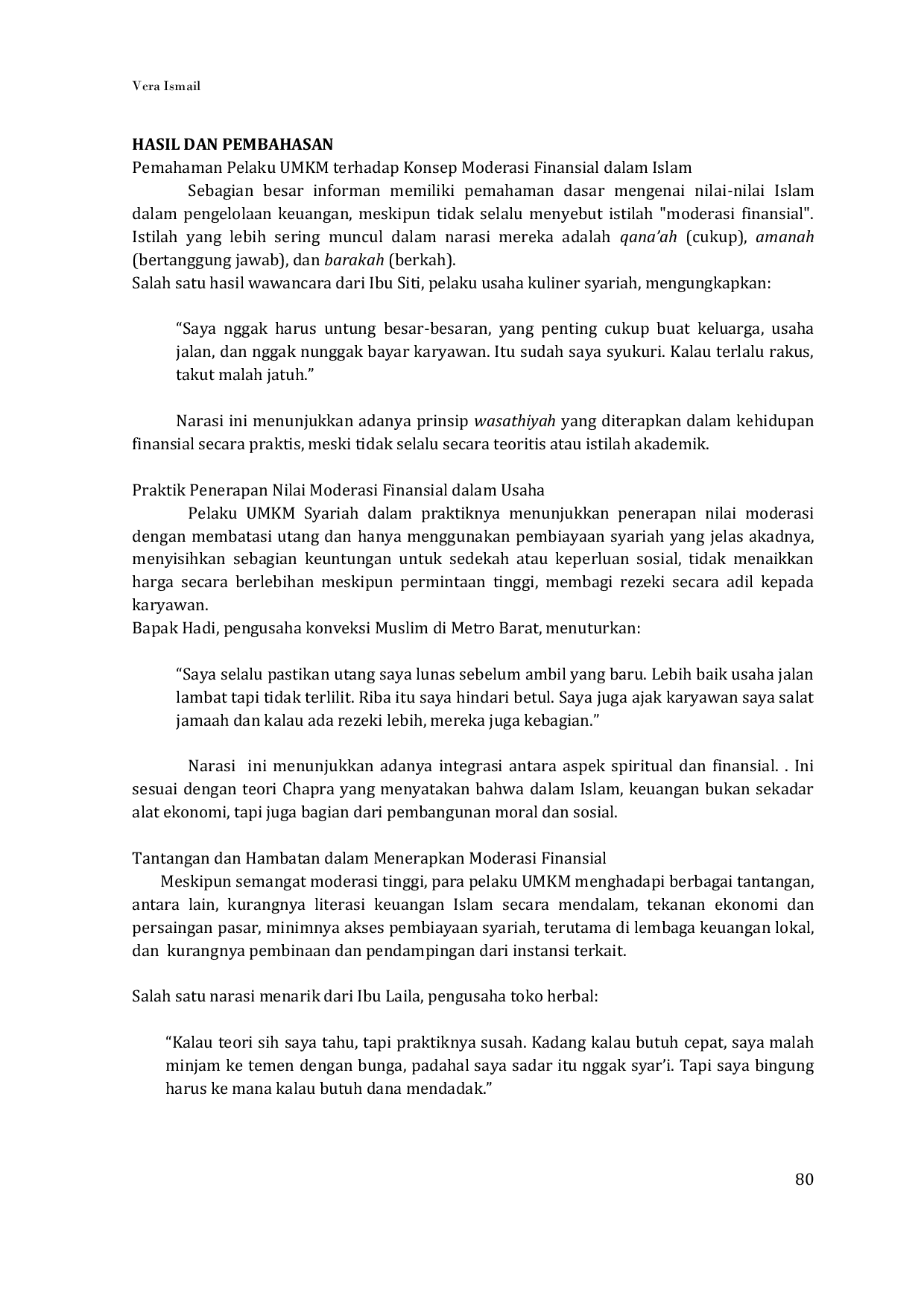 JURIS Moderasi Finansial Moderasi Financial dalam Prekspektif Ekonomi Islam Studi Naratif pada Pelaku UMKM Syariah di Kota Metro