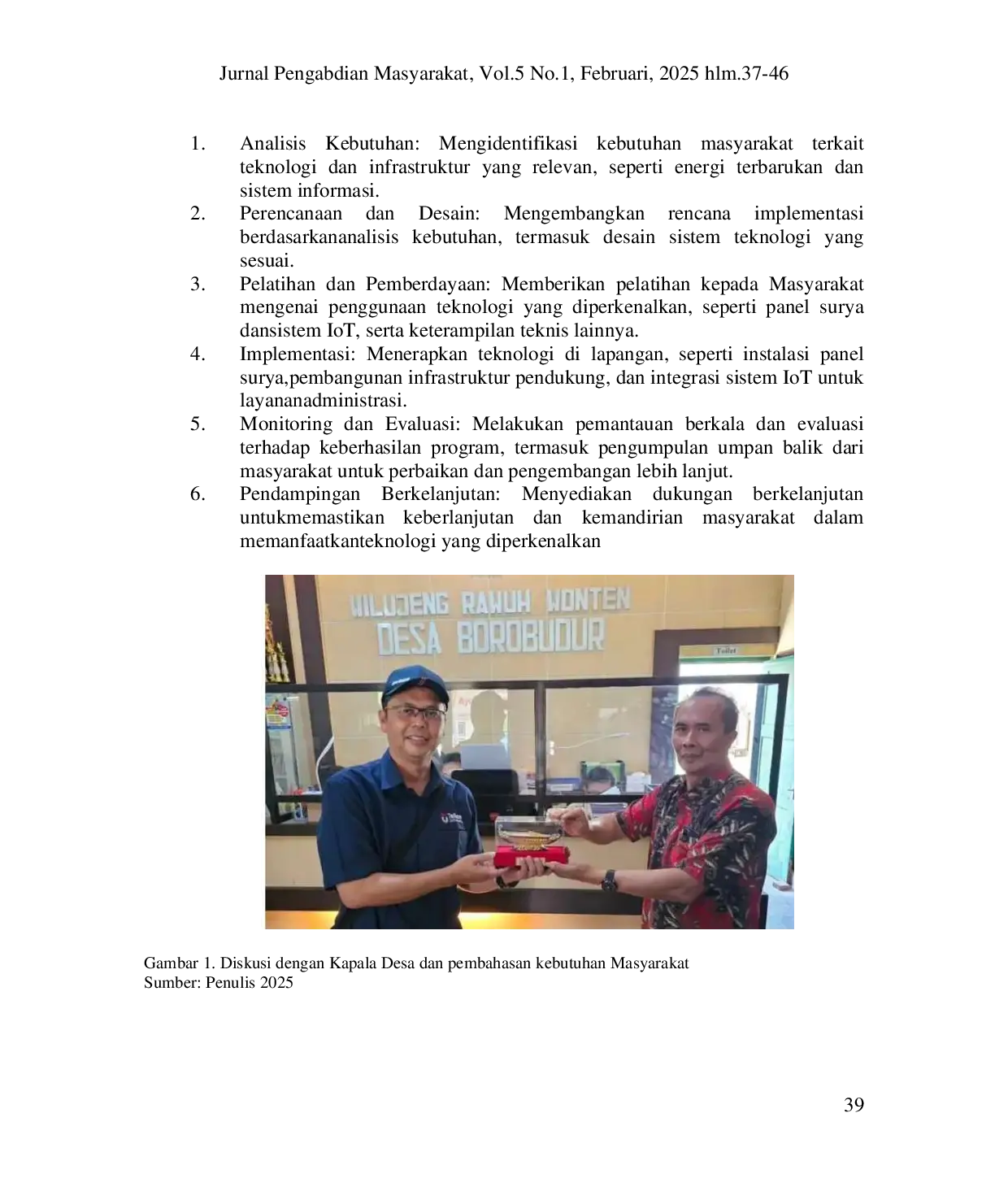 JURIS Alih Teknologi Panel Surya di Desa Borobudur