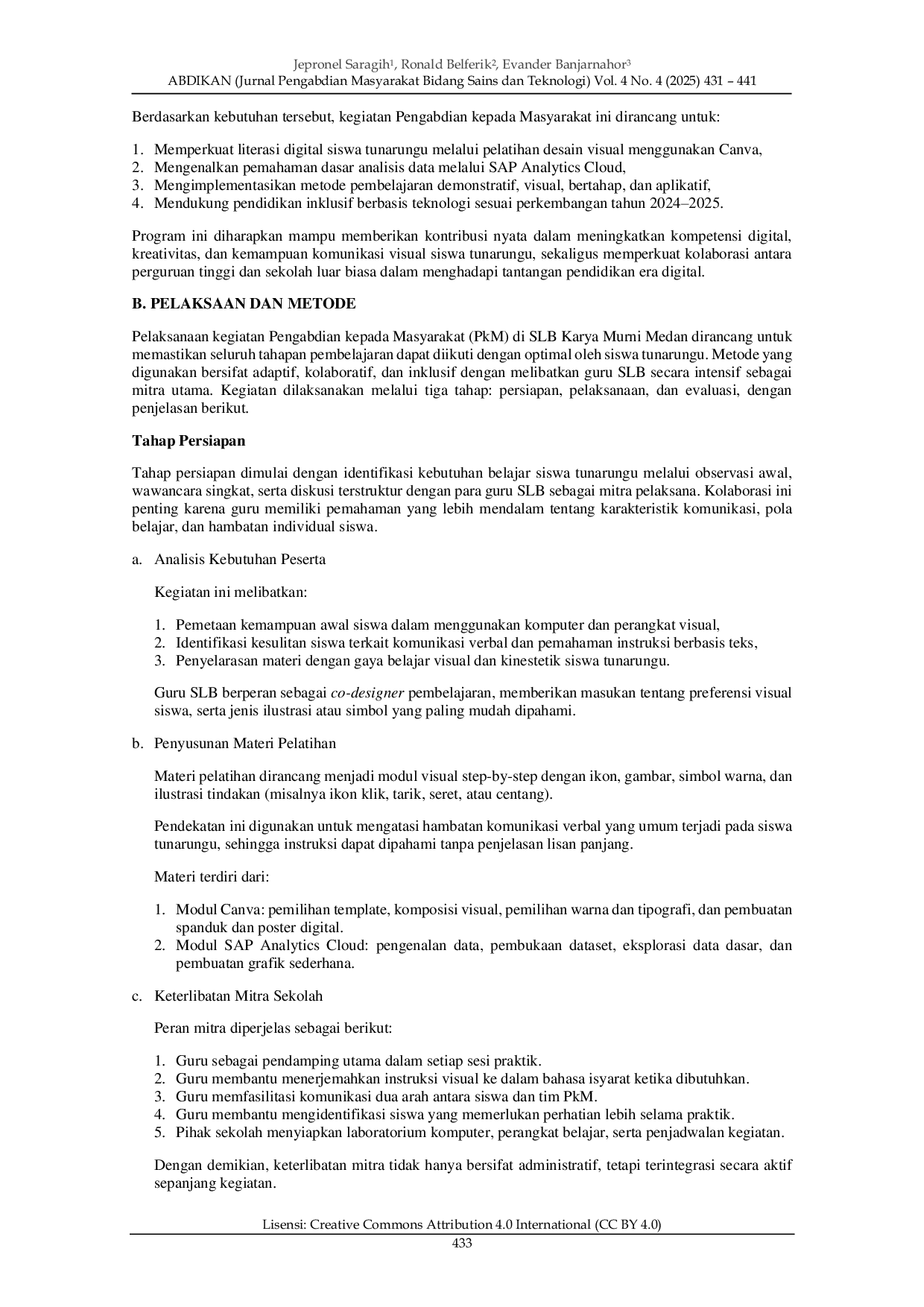 JURIS Pelatihan SAP Analytics Cloud dan Pengenalan Canva di SLB Karya Murni Medan