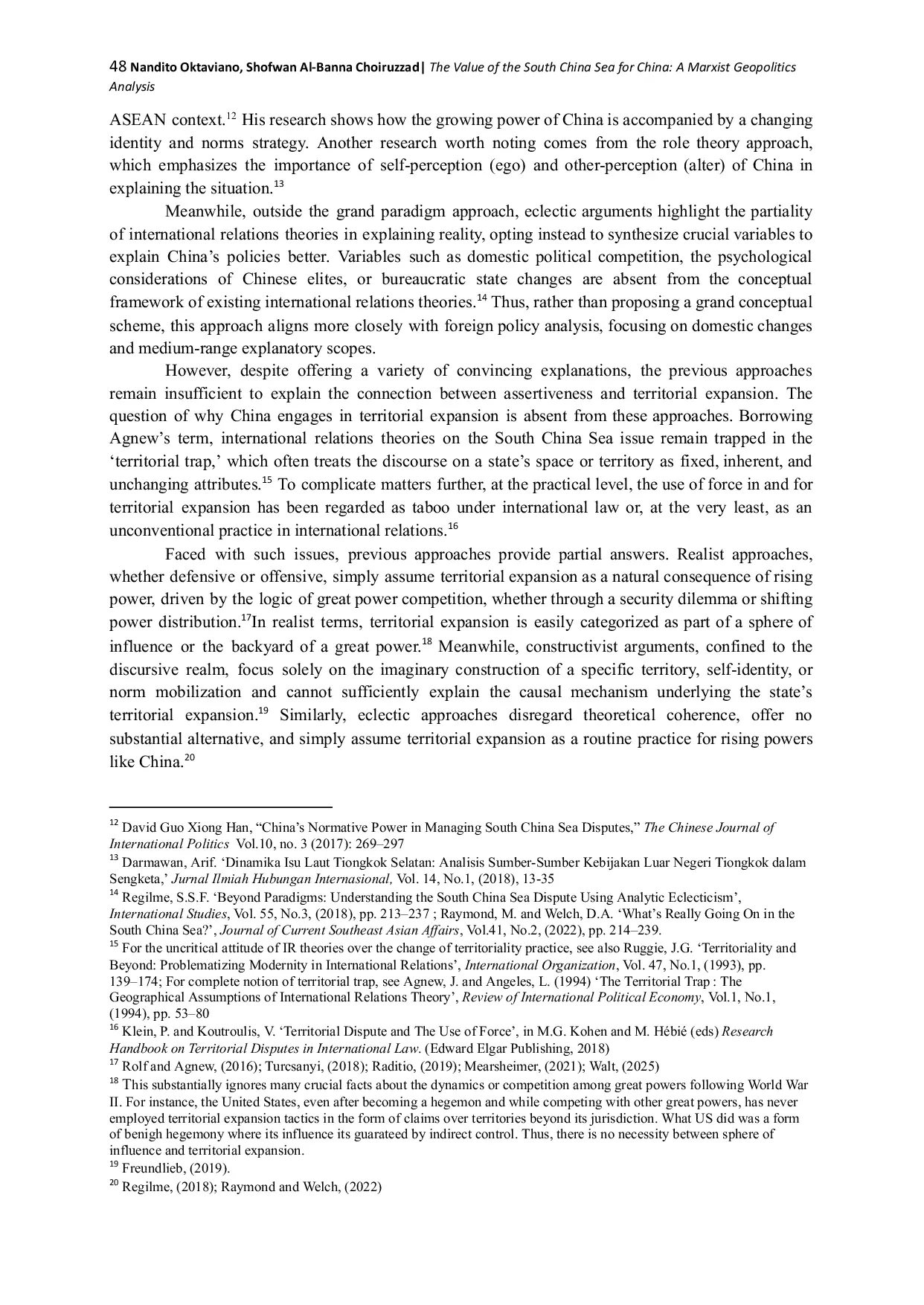 JURIS Nilai dari Laut Cina Selatan untuk Tiongkok Suatu Analisis Geopolitik Marxis