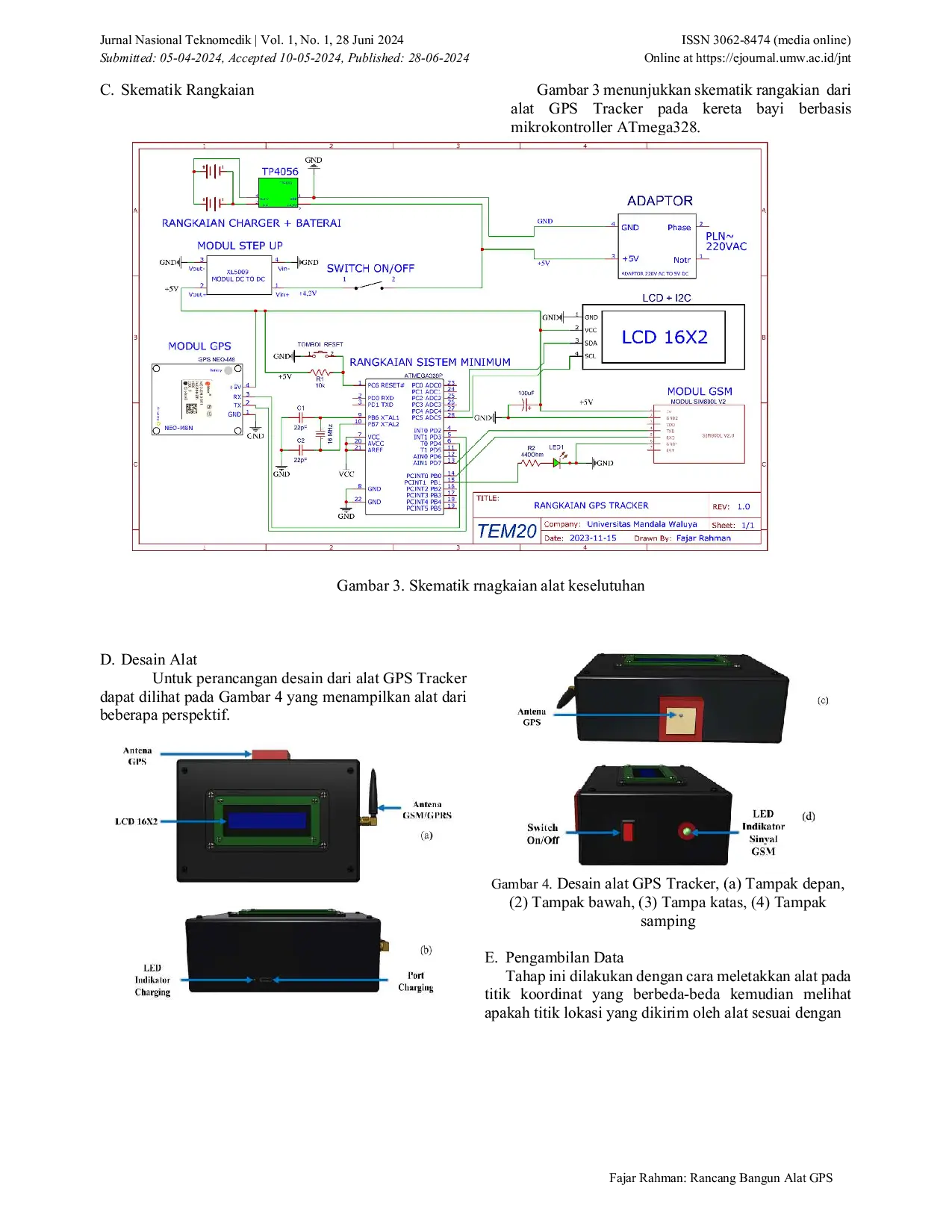 JURIS Rancang Bangun Alat GPS Tracker Pada Kereta Bayi Berbasis Mikrokontroler ATmega328
