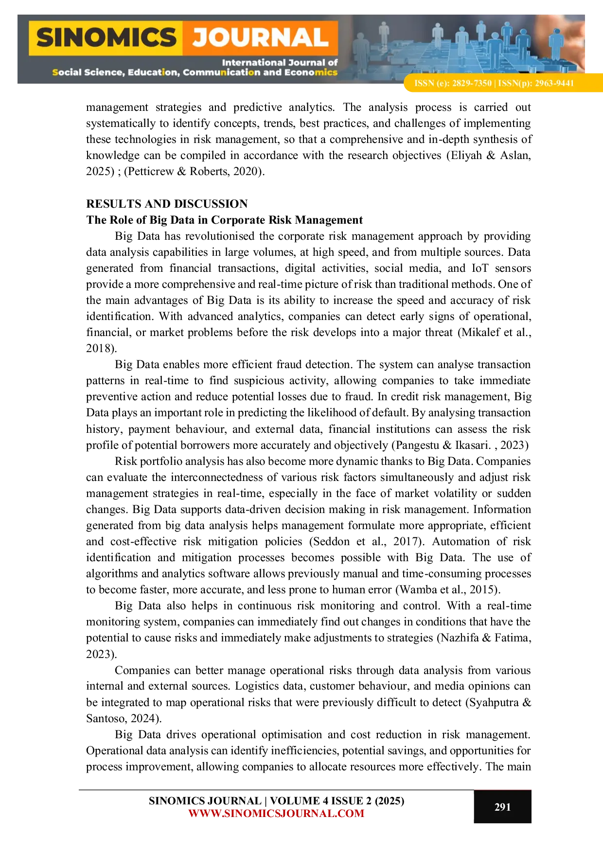 JURIS Corporate Risk Management Strategies Using Big Data and Predictive Analytics