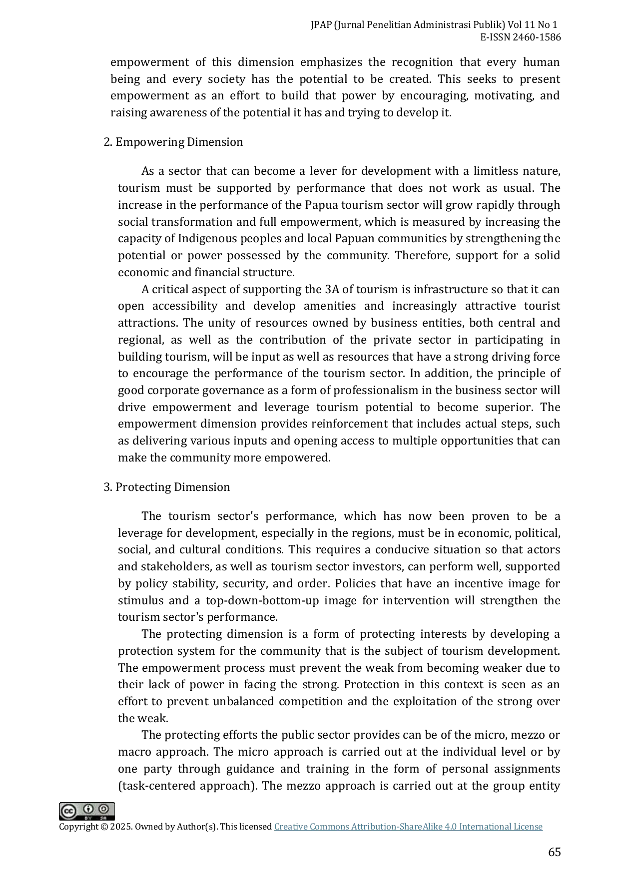 JURIS Strategies and Model for Empowering Indigenous Peoples and Local Communities in Encouraging Tourism Sector Performance