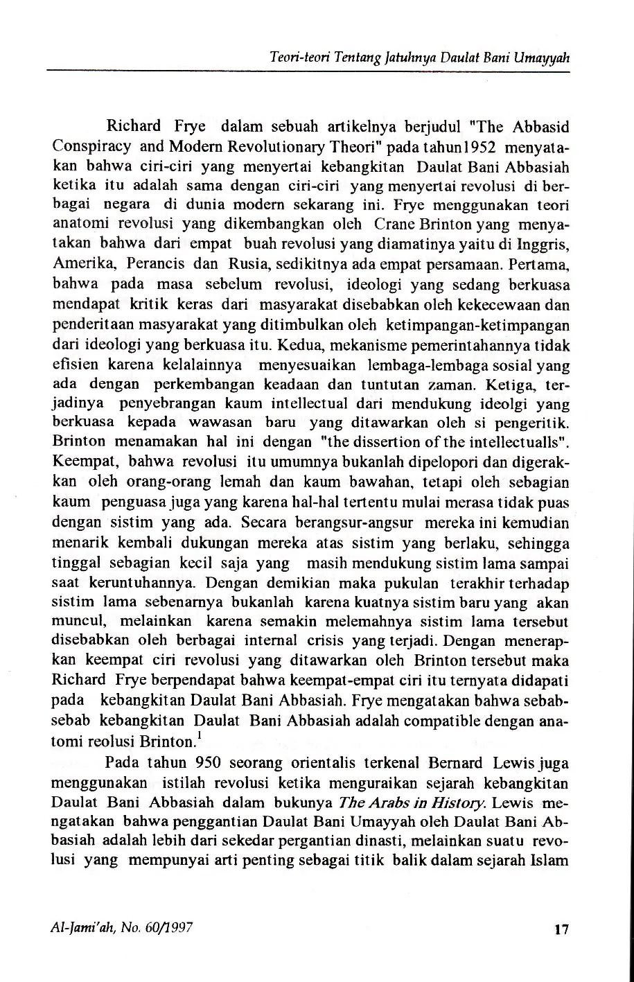 JURIS Teori teori Tentang Jatuhnya Daulat Bani Umayyah dan Bangkitnya Daulat bani Abbasiah