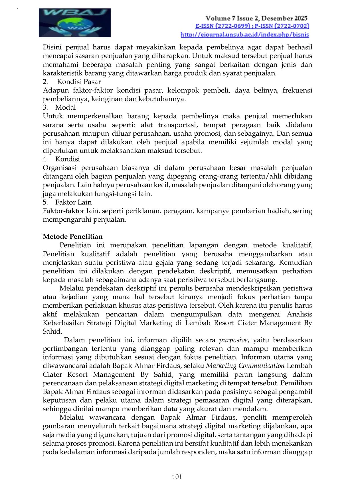 JURIS Strategi Digital Marketing di Lembah Ciater Resort Management By Sahid