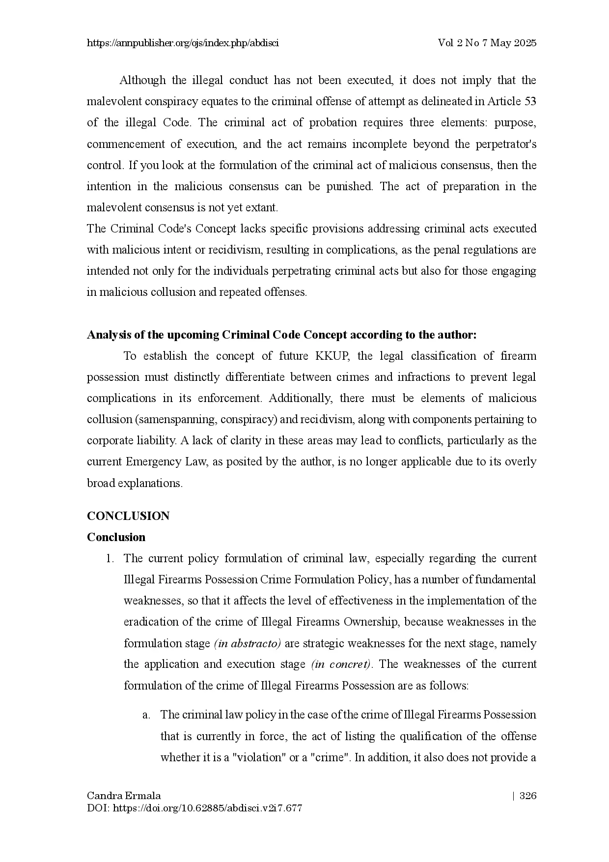 juris Policy Formulation of Criminal Law on Illegal Possession of Firearms in Criminal Law Reform in Indonesia