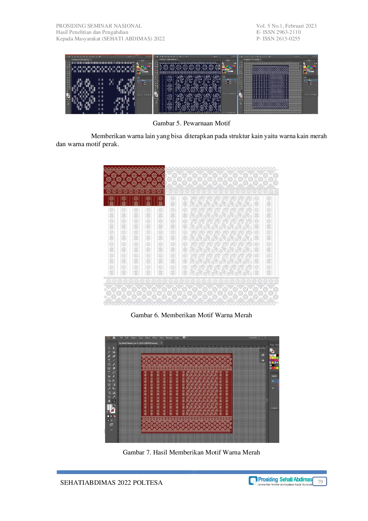 JURIS Desain Ilustrasi Digital Motif Kain Tenun Lunggi Kabupaten Sambas Menggunakan Teknik Gambar Pixel Art