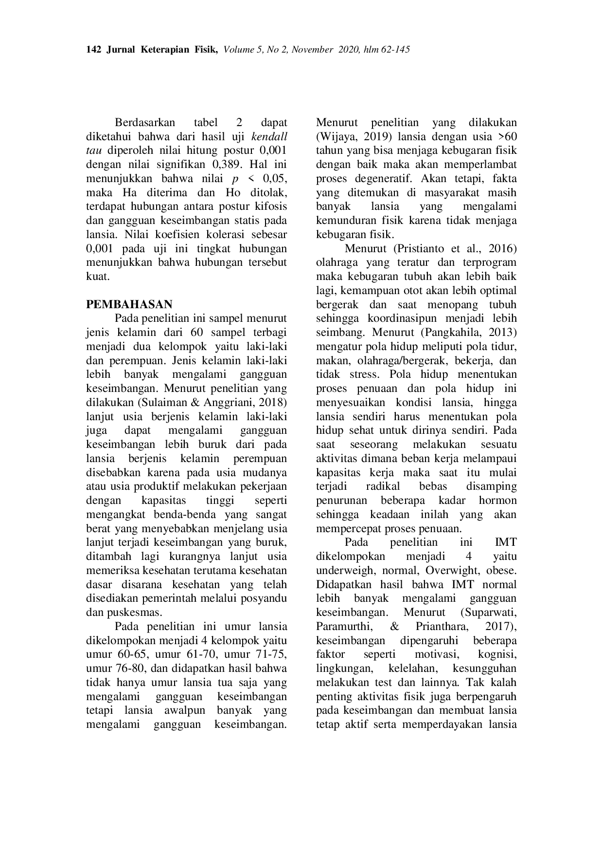 JURIS Postur Kifosis Menyebabkan Gangguan Keseimbangan Statis Lansia