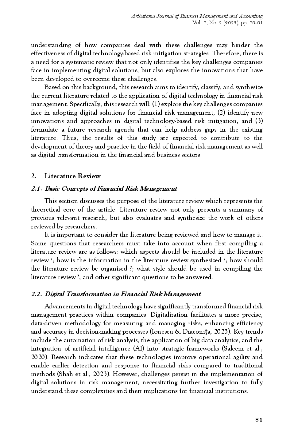 juris Enhancing Financial Risk Management in the Digital Age A Systematic Review