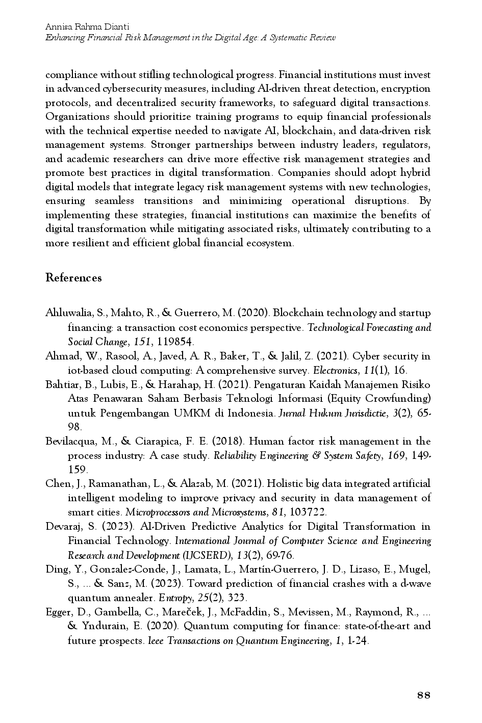 juris Enhancing Financial Risk Management in the Digital Age A Systematic Review