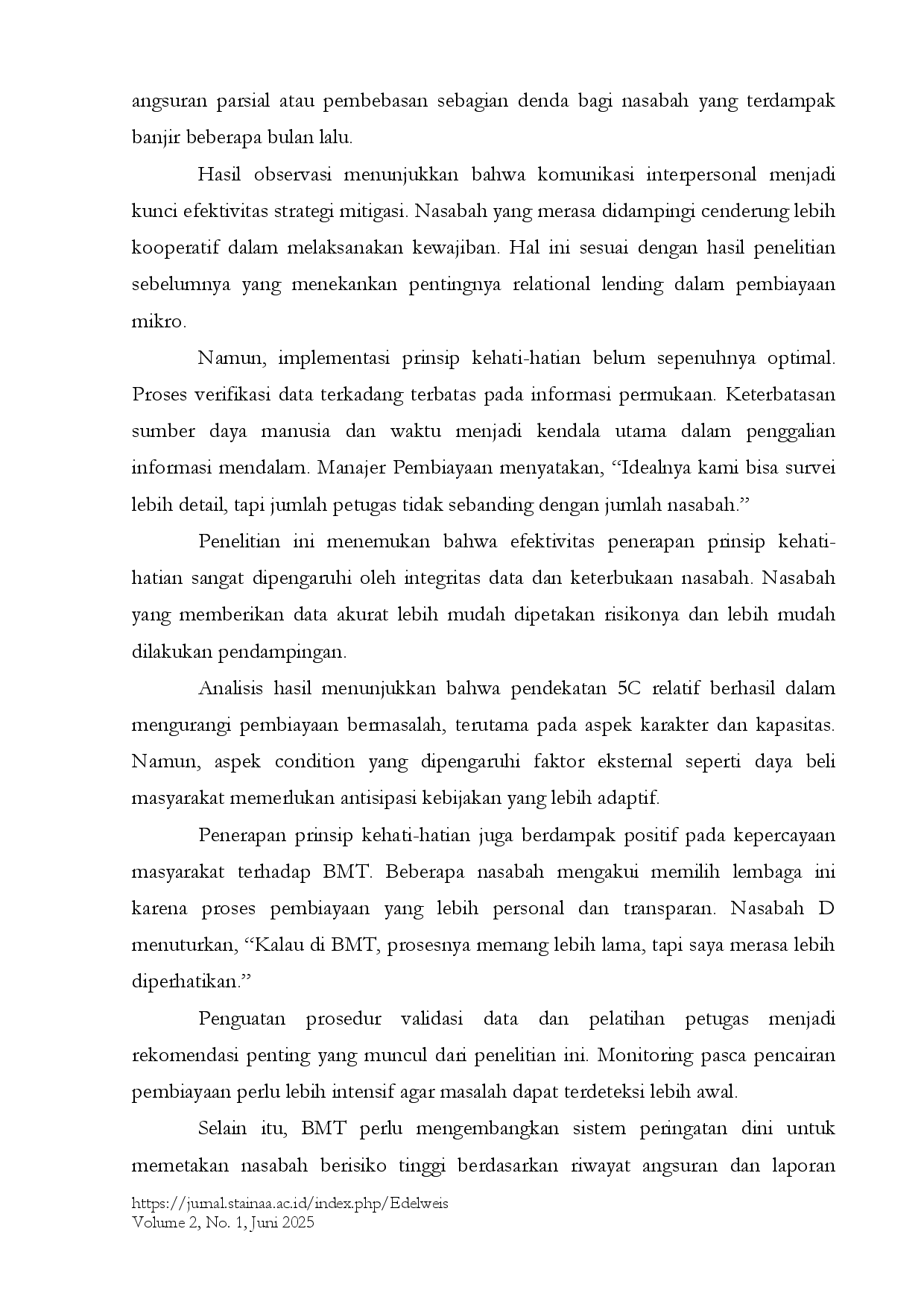 juris Prudential Principle Implementation for Mitigating Non Performing Financing at BMT UGT Nusantara