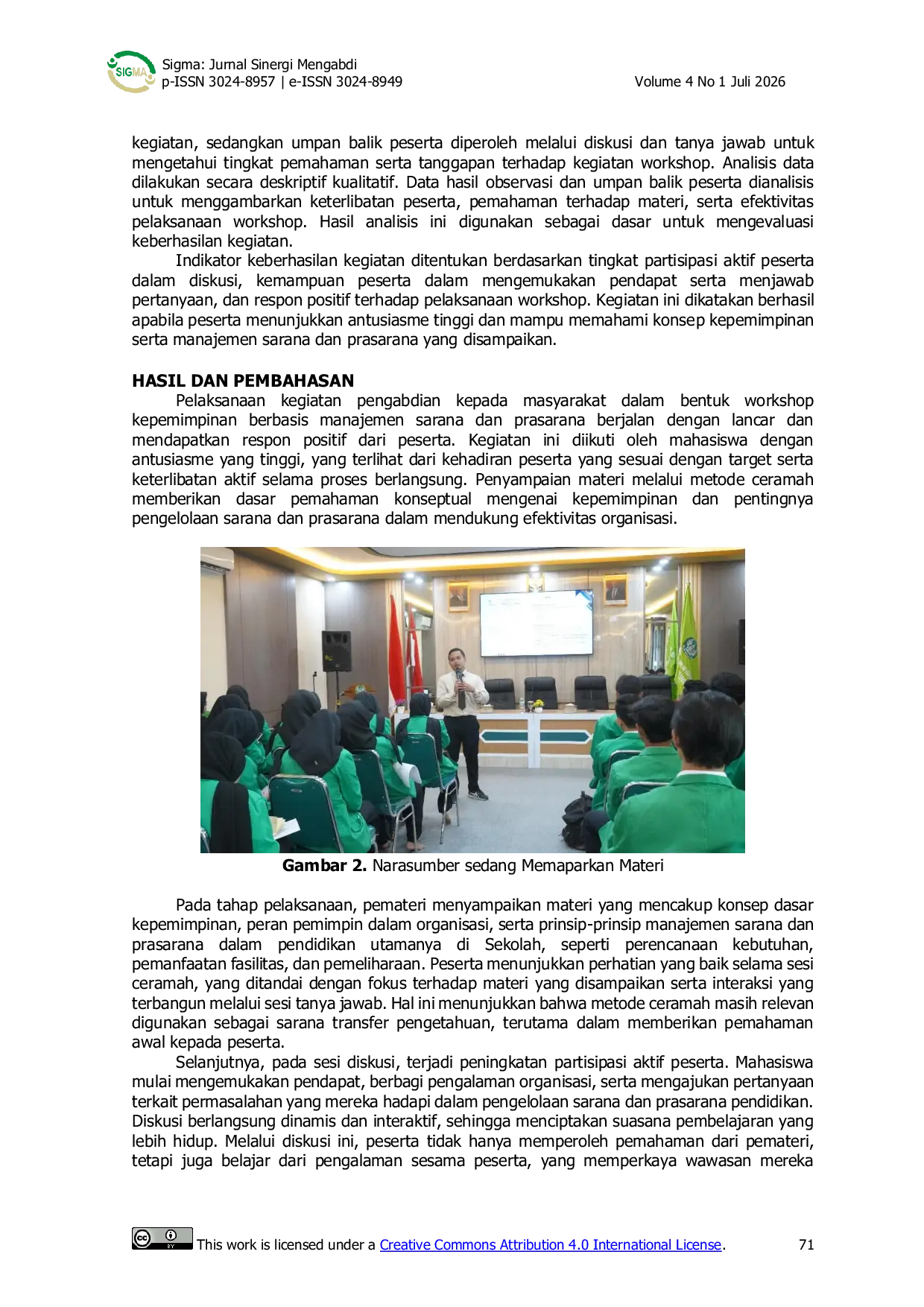 JURIS Workshop Soft Skills Kepemimpinan Manajemen Sarana Dan Prasarana Mahasiswa Program Studi MPI UIN Saizu Purwokerto